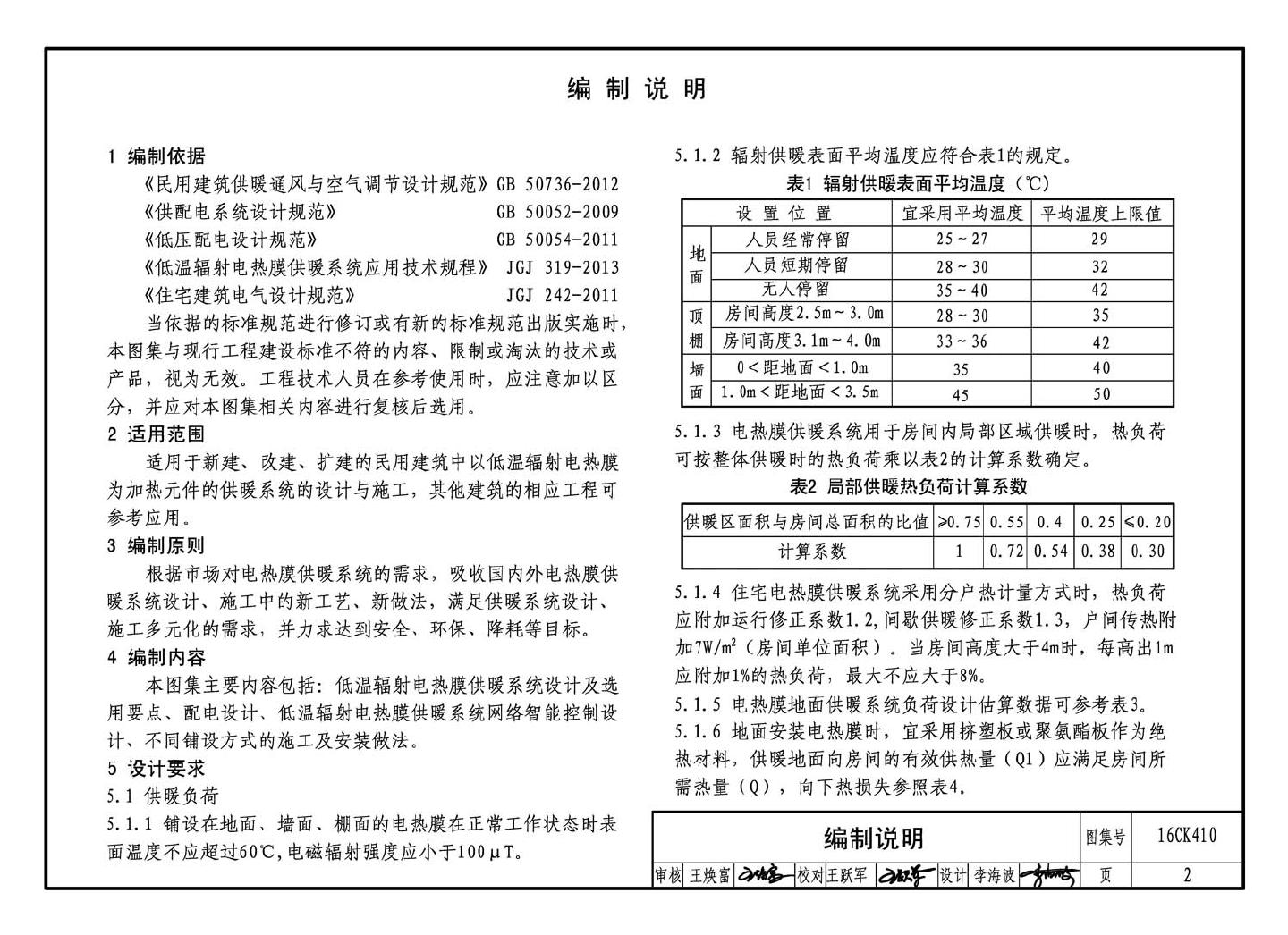 16CK410--低温辐射电热膜供暖系统设计与安装