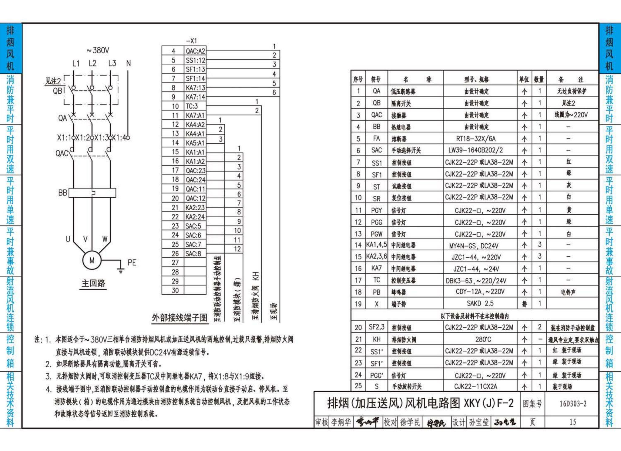 16D303-2--常用风机控制电路图