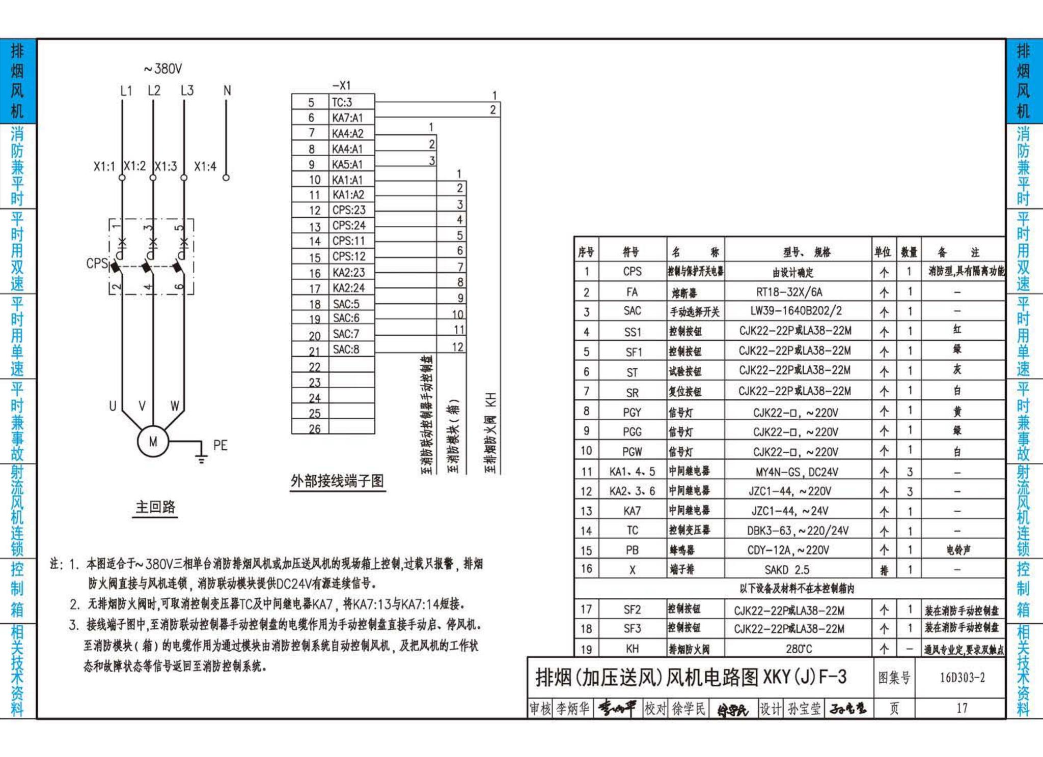 16D303-2--常用风机控制电路图