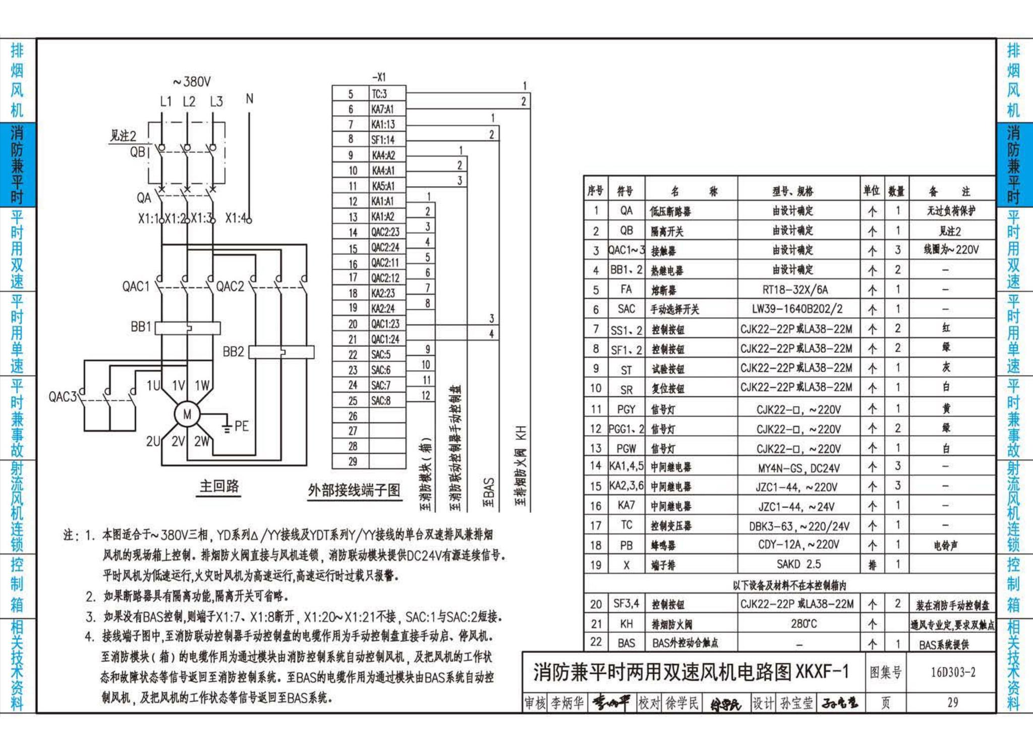 16D303-2--常用风机控制电路图