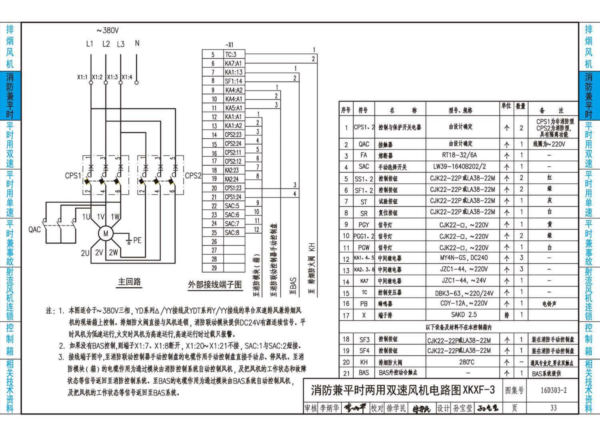 16D303-2--常用风机控制电路图