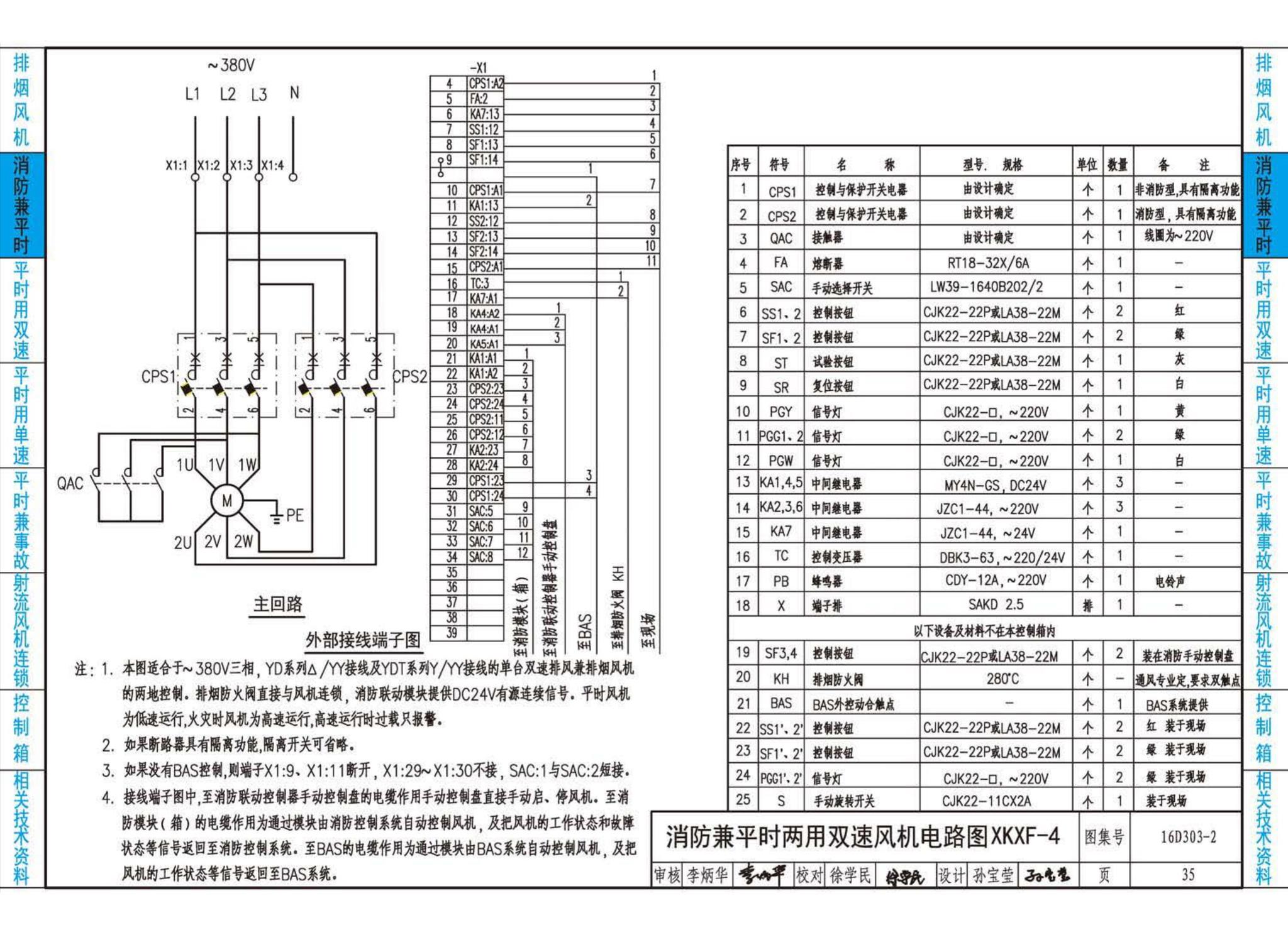 16D303-2--常用风机控制电路图