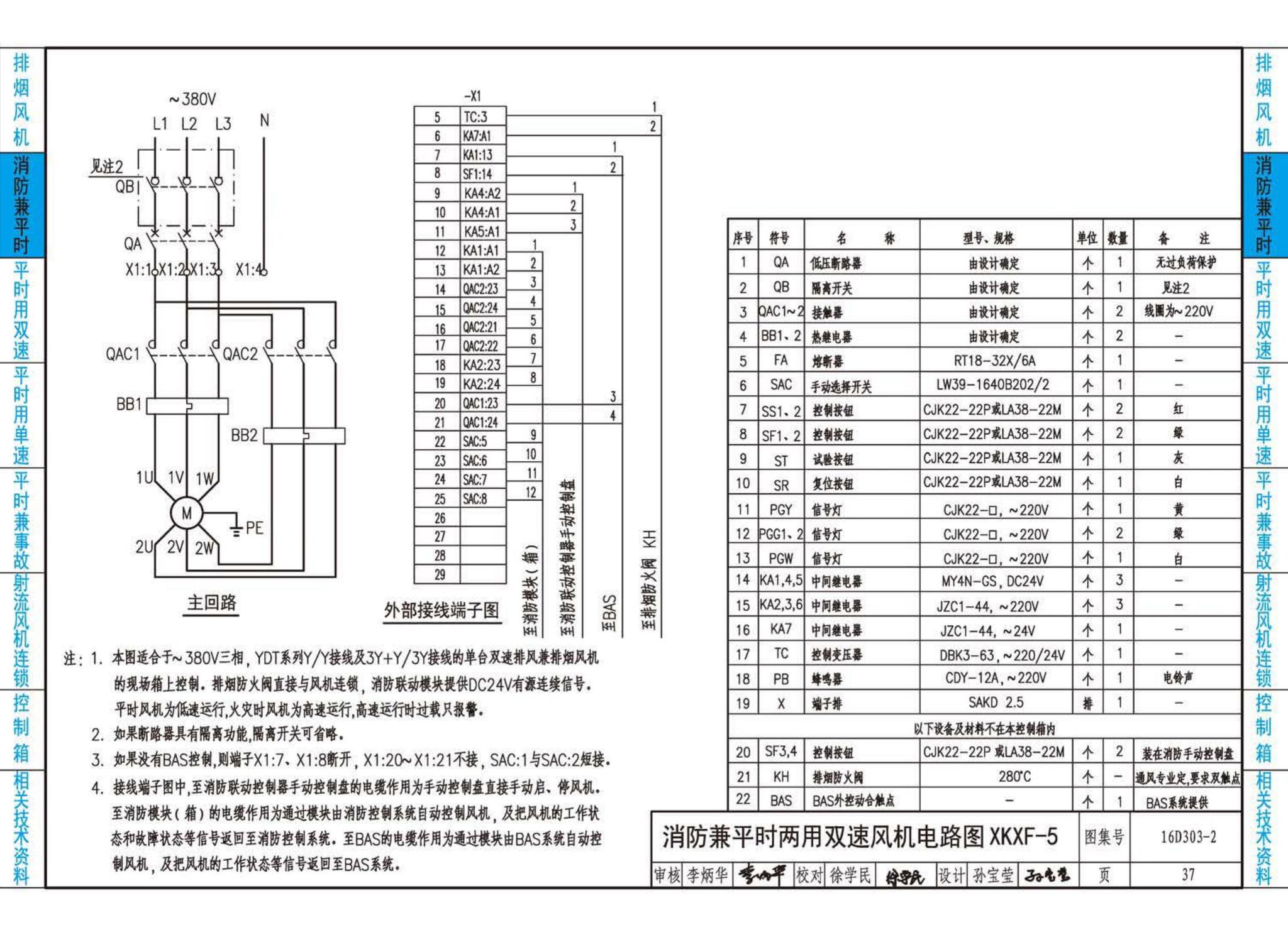 16D303-2--常用风机控制电路图