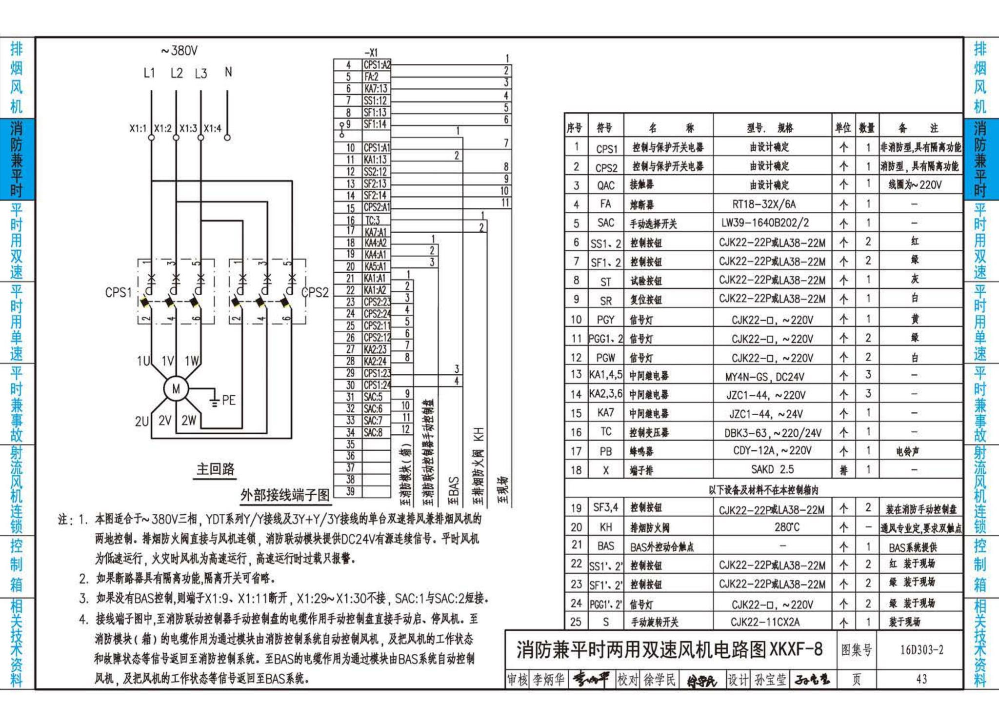 16D303-2--常用风机控制电路图