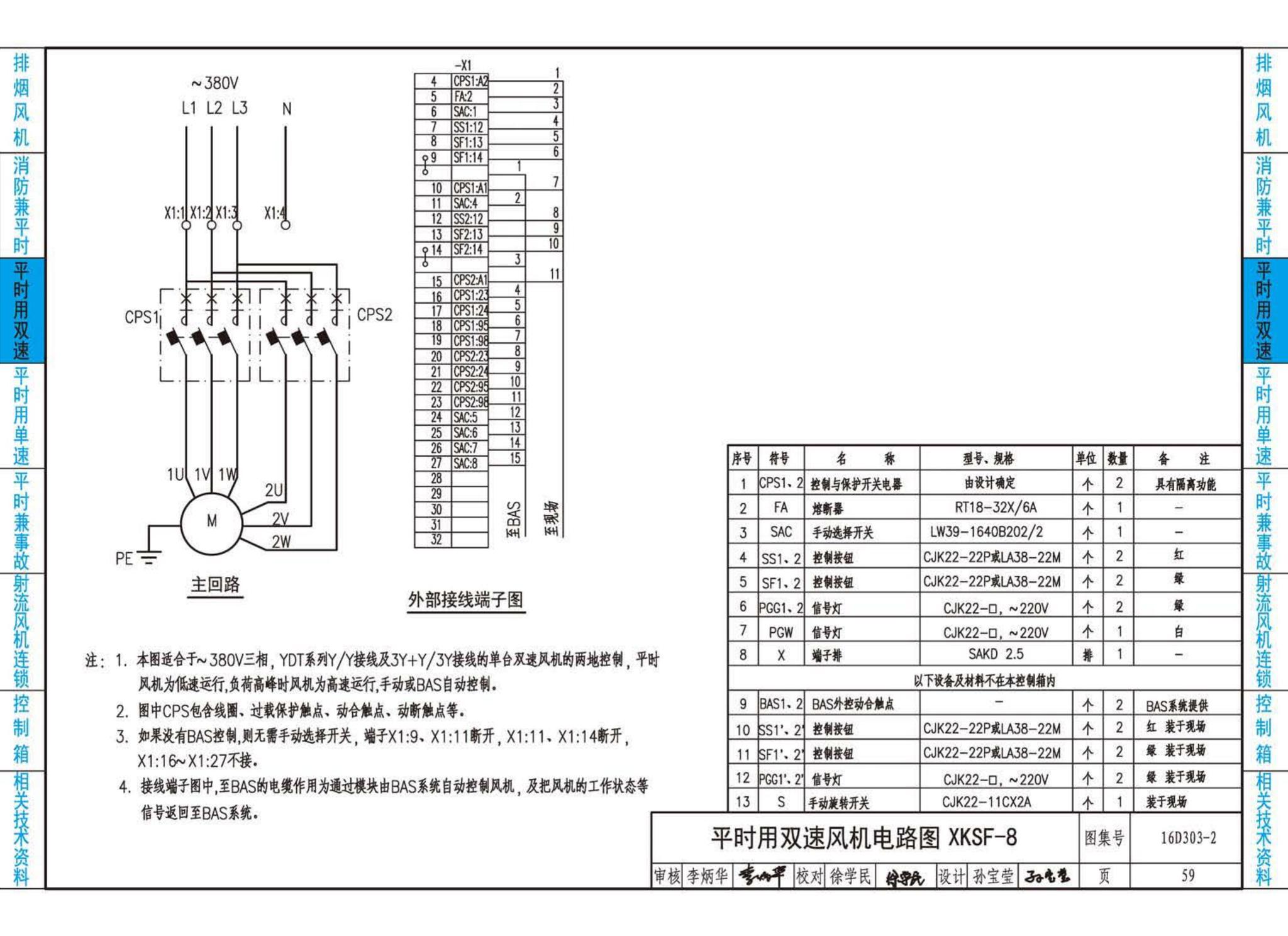 16D303-2--常用风机控制电路图