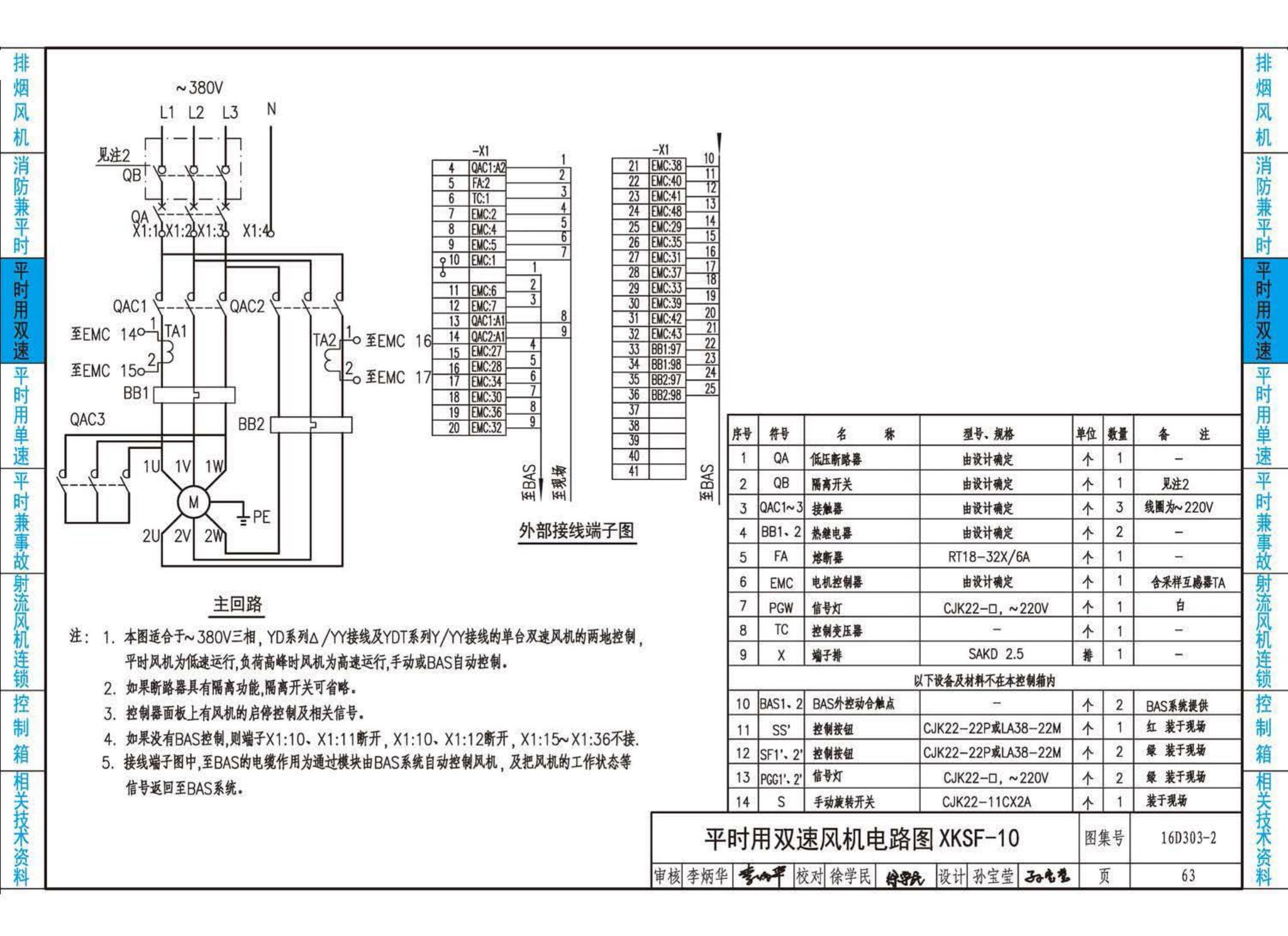 16D303-2--常用风机控制电路图