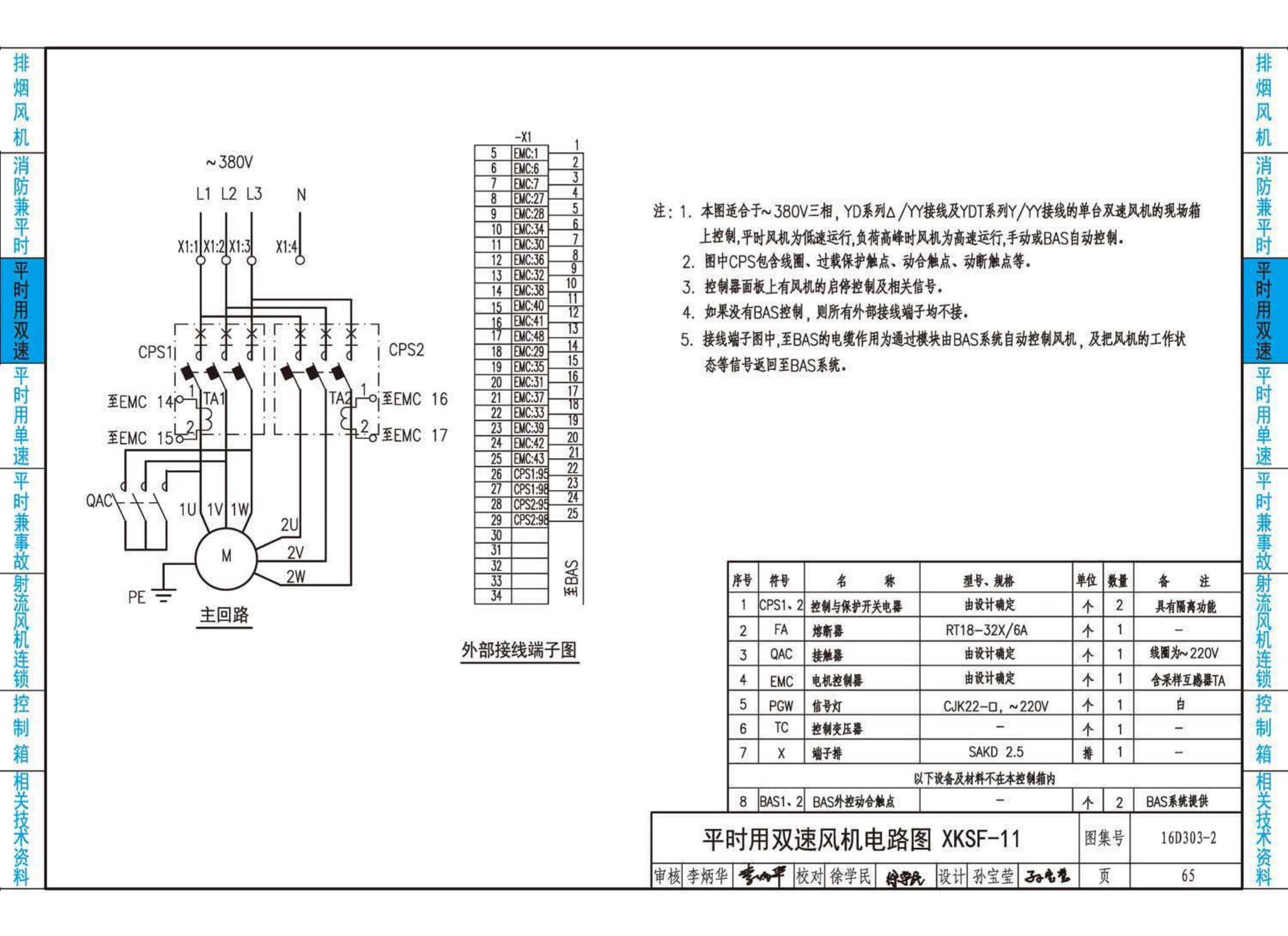 16D303-2--常用风机控制电路图