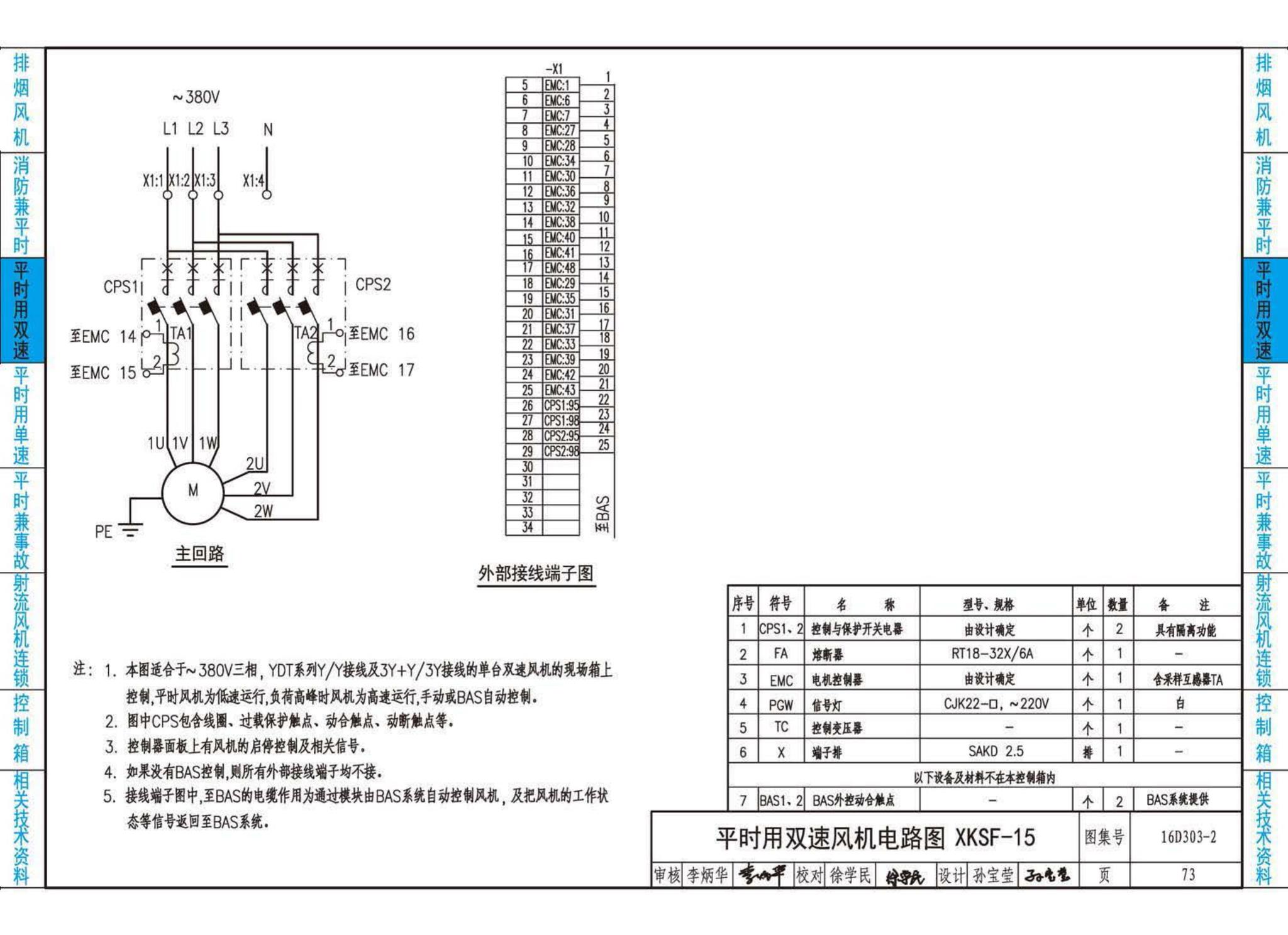 16D303-2--常用风机控制电路图