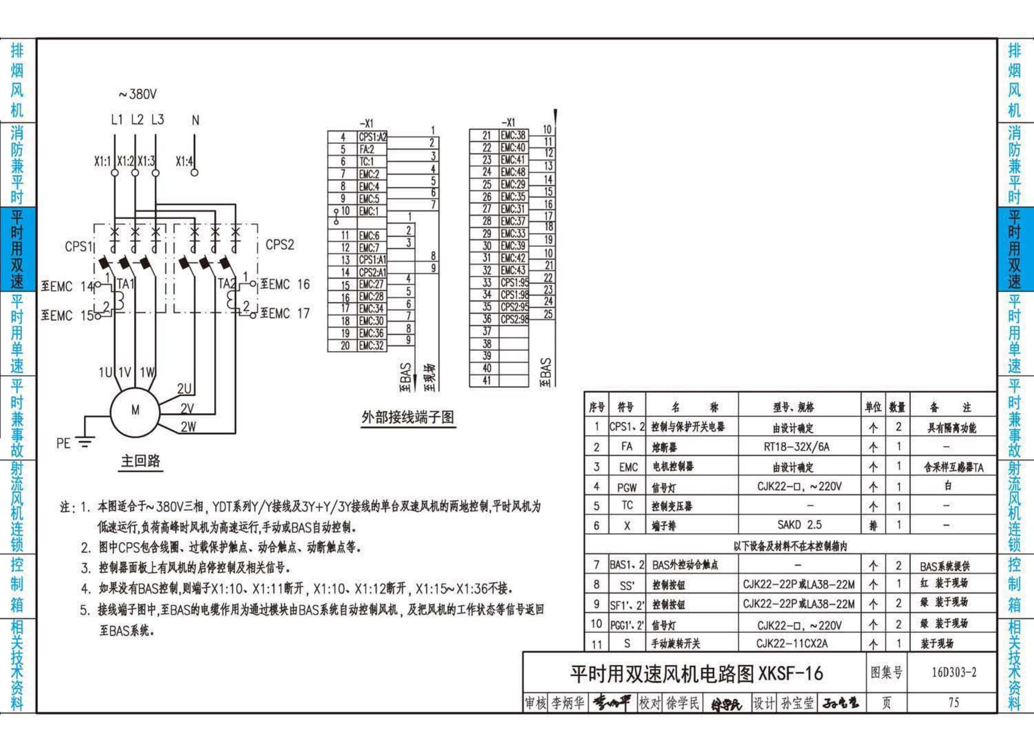 16D303-2--常用风机控制电路图