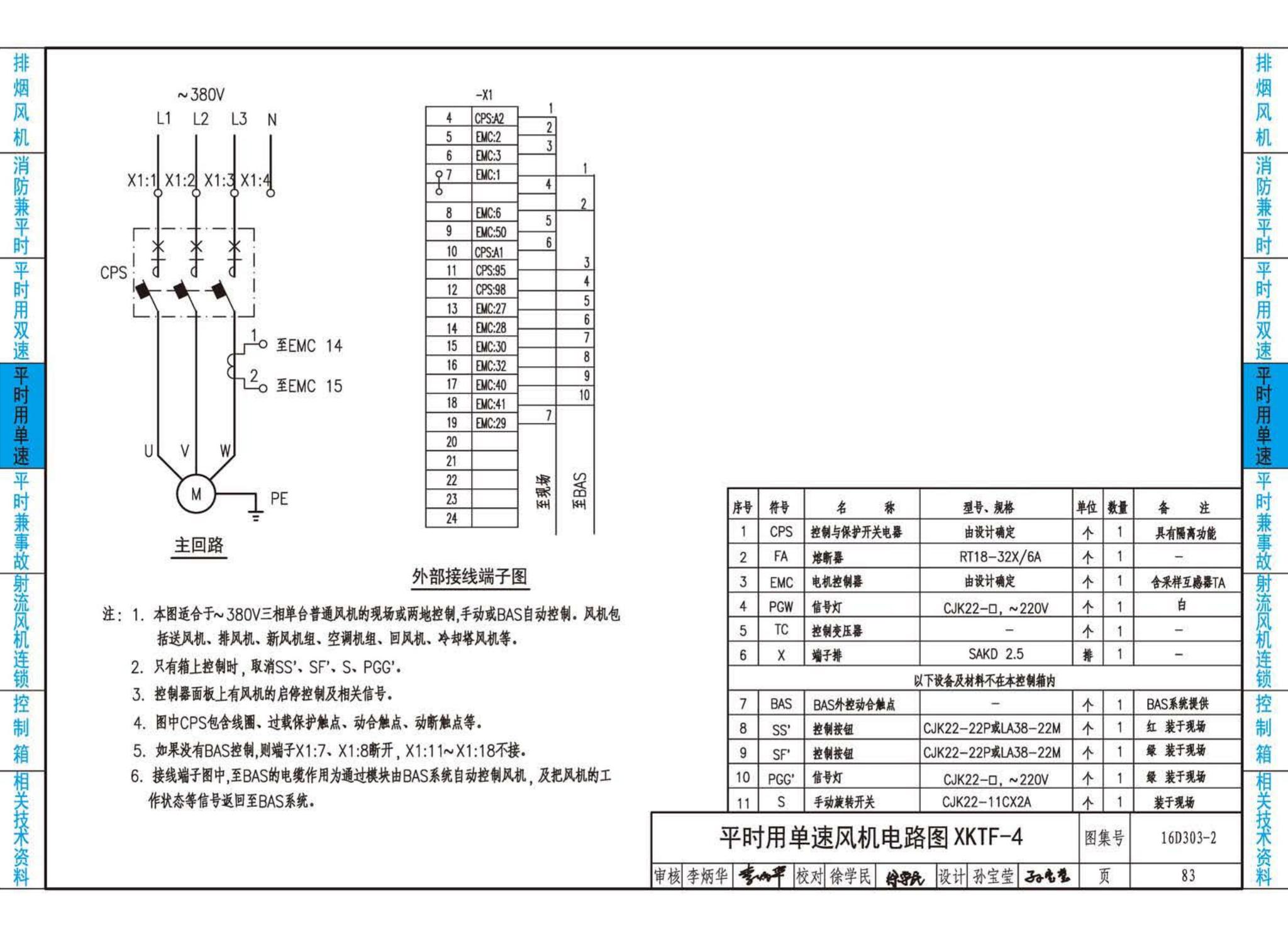 16D303-2--常用风机控制电路图