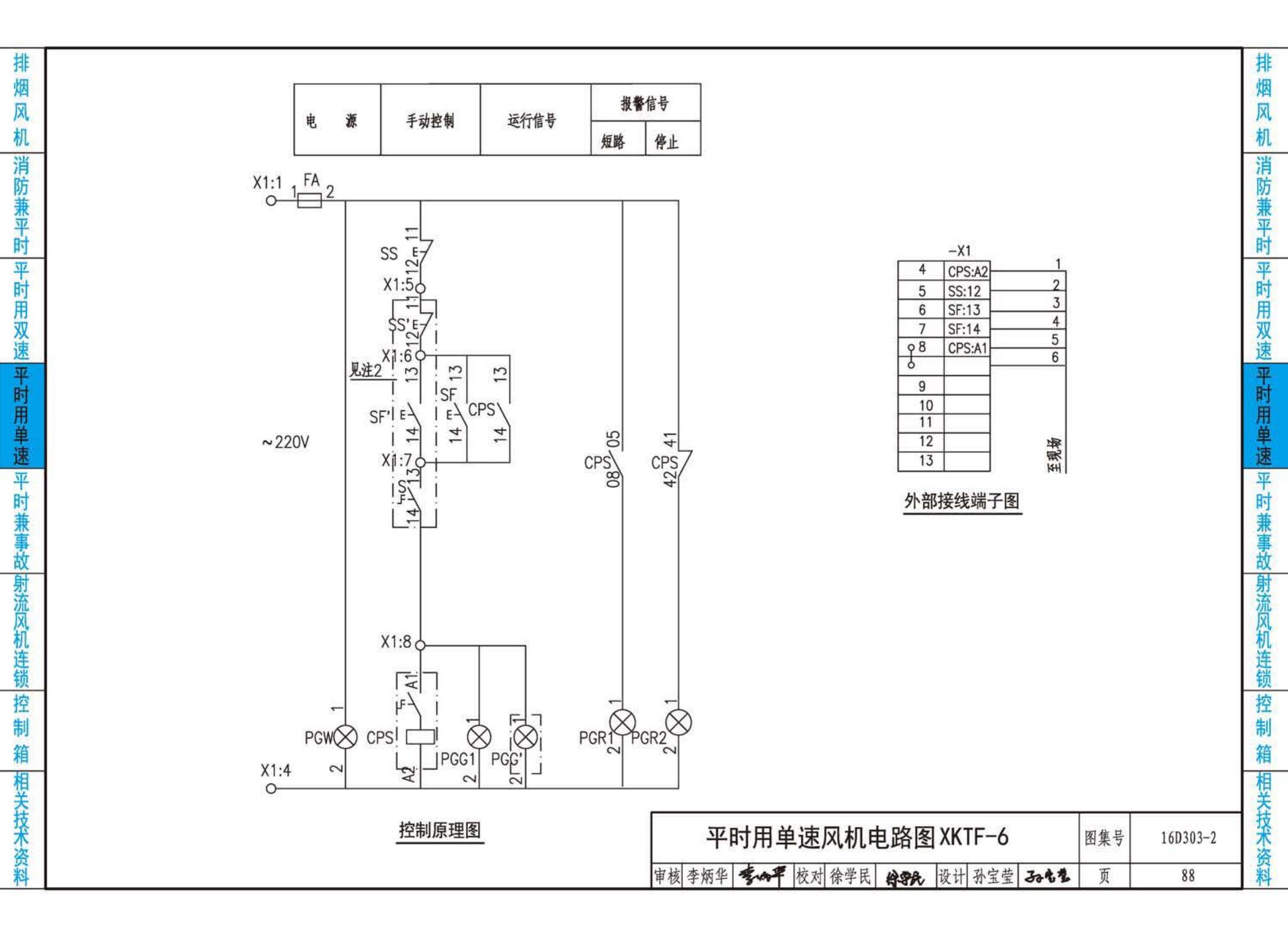 16D303-2--常用风机控制电路图