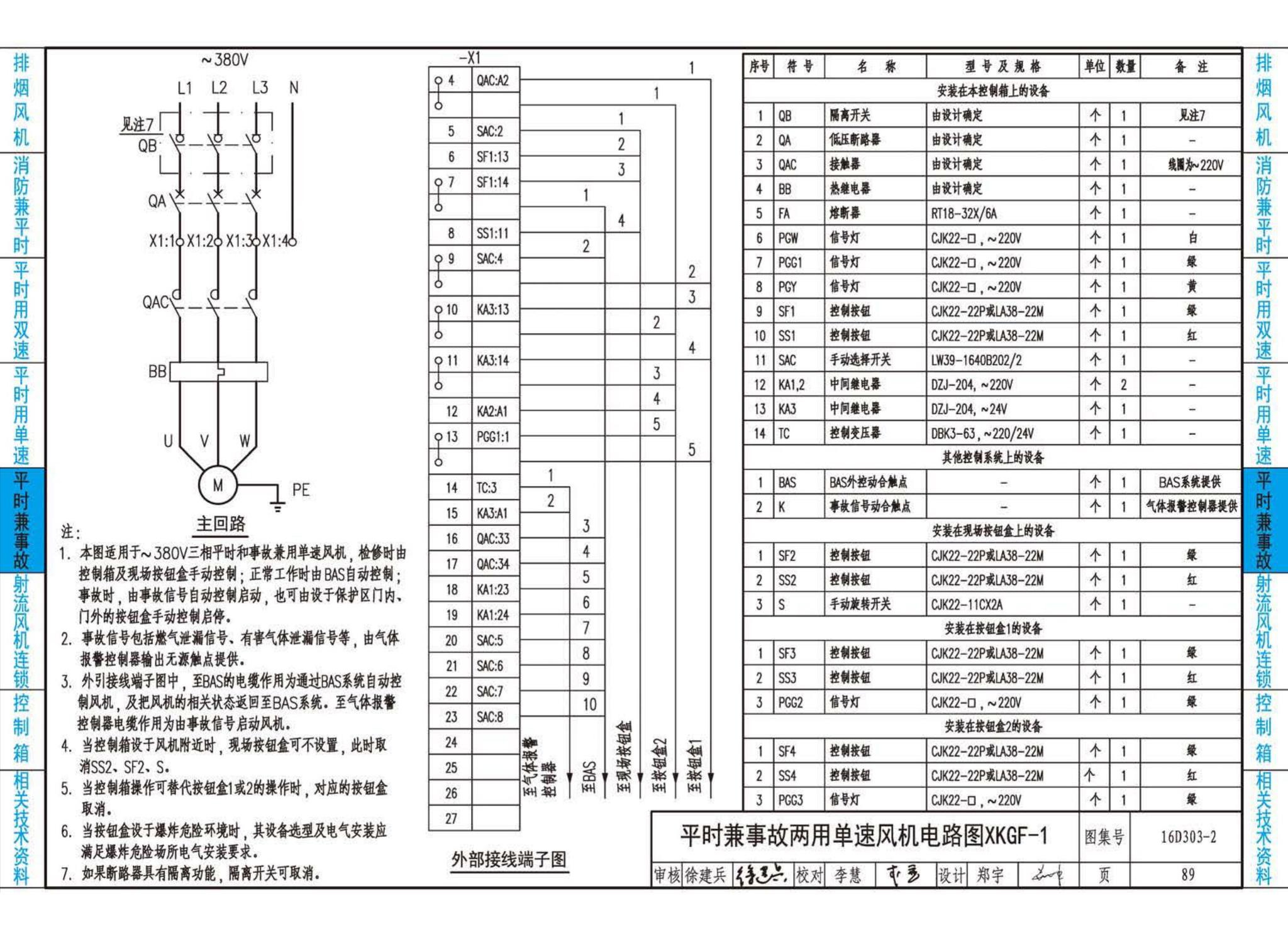 16D303-2--常用风机控制电路图