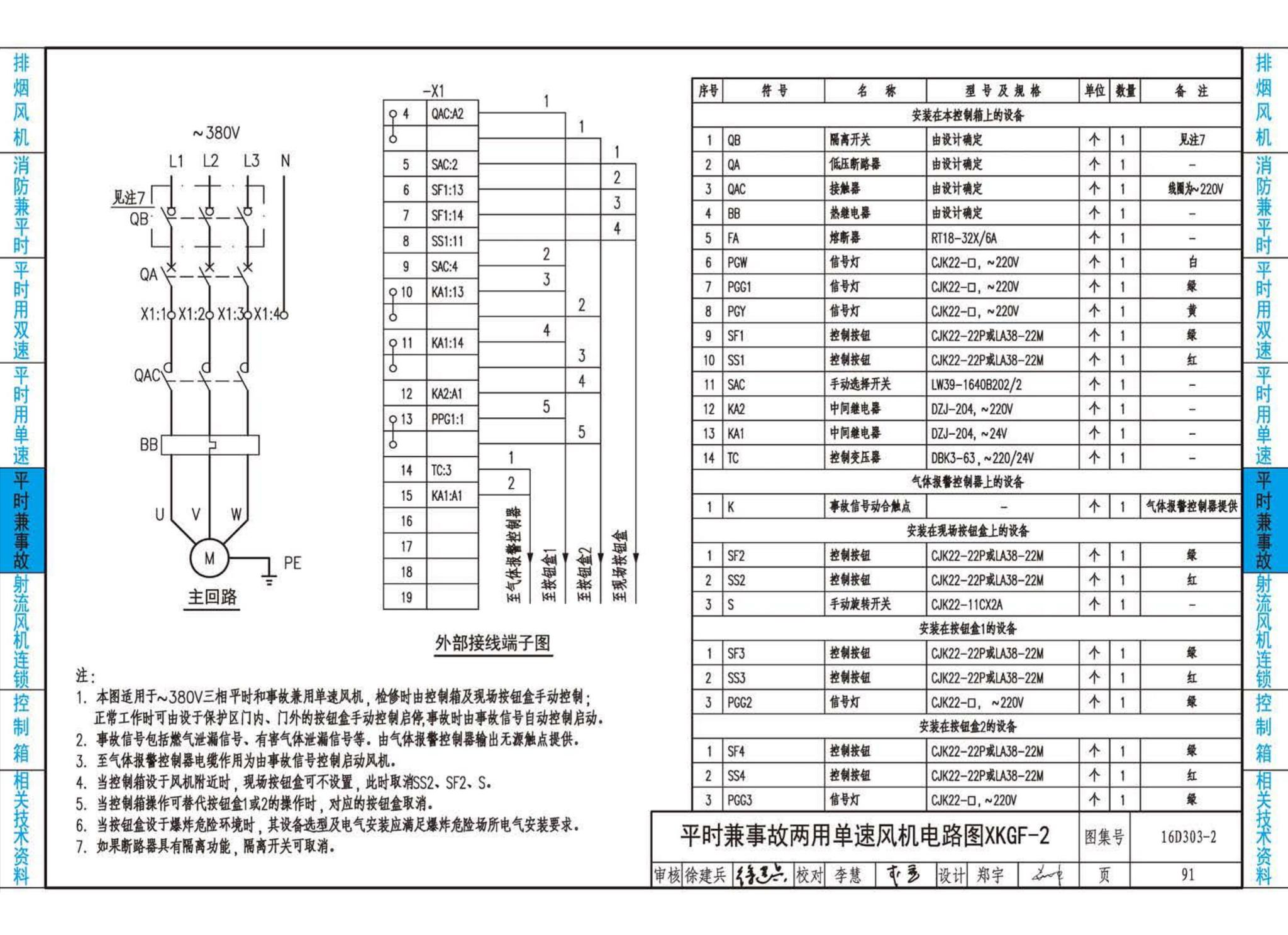 16D303-2--常用风机控制电路图