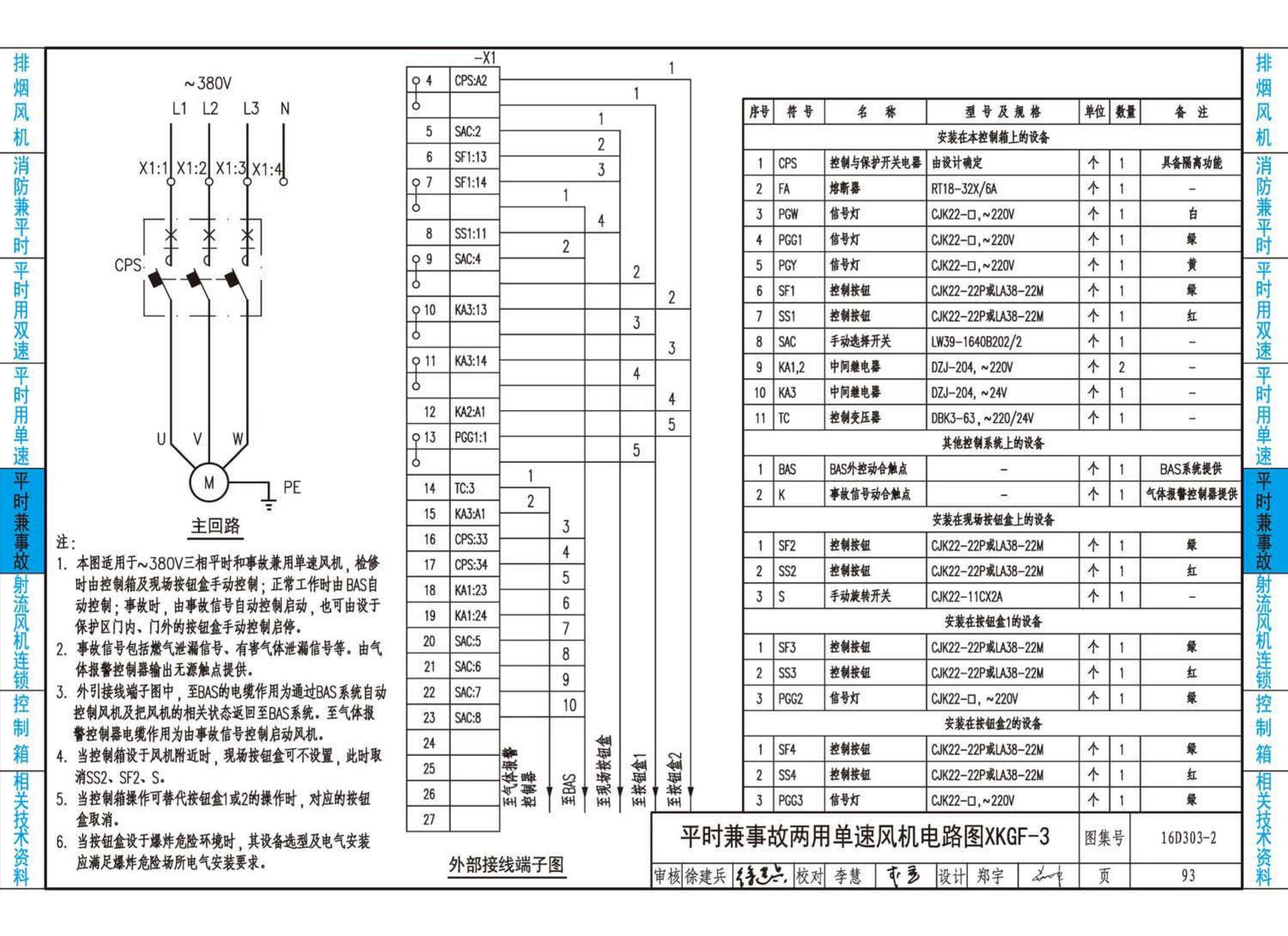 16D303-2--常用风机控制电路图