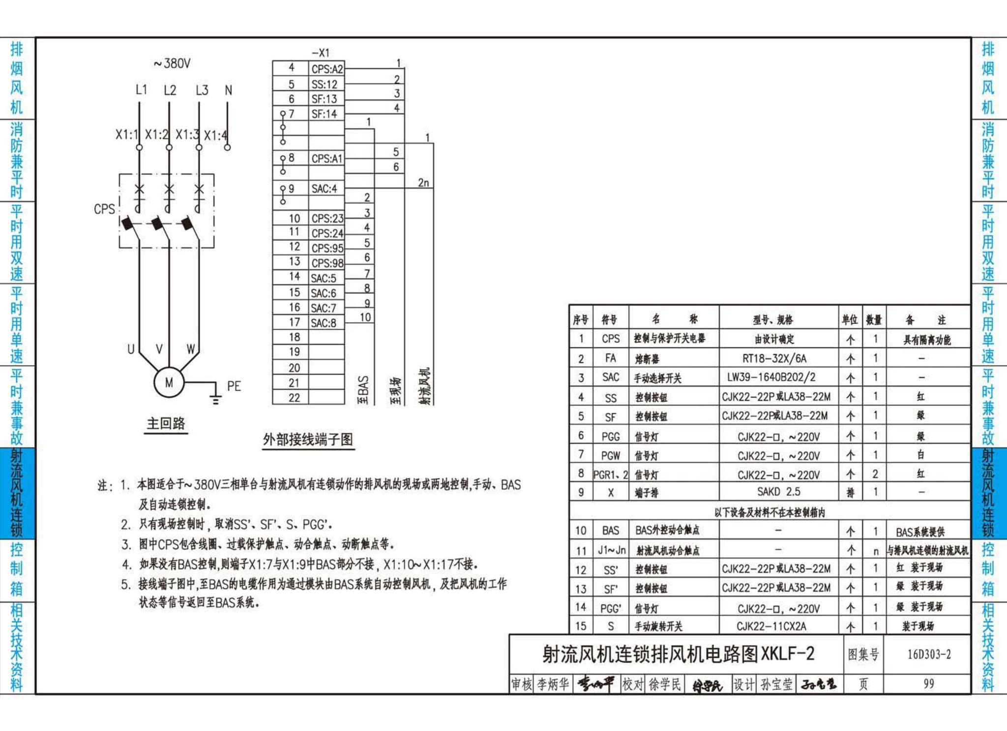 16D303-2--常用风机控制电路图