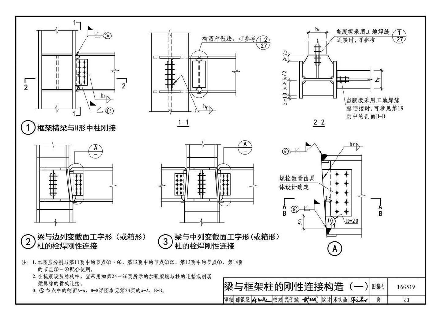 16G519--多、高层民用建筑钢结构节点构造详图