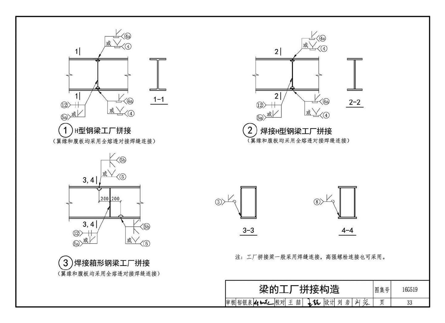 16G519--多、高层民用建筑钢结构节点构造详图