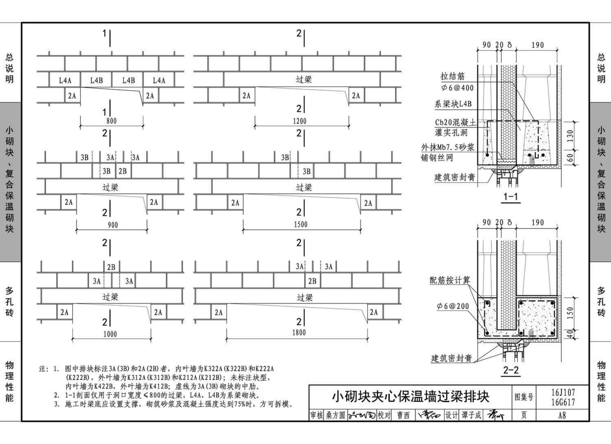 16G617、16J107--夹心保温墙建筑与结构构造