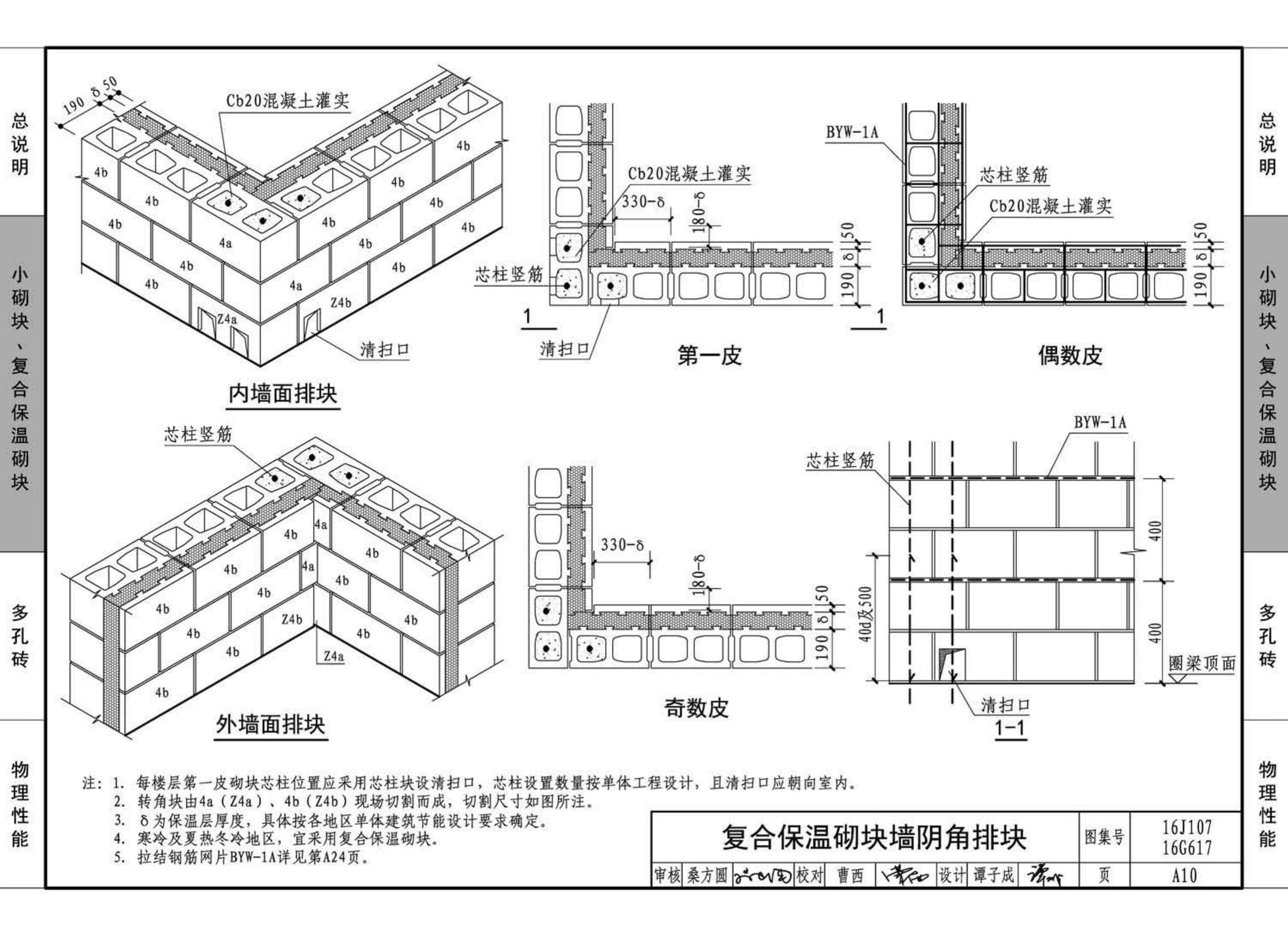 16G617、16J107--夹心保温墙建筑与结构构造