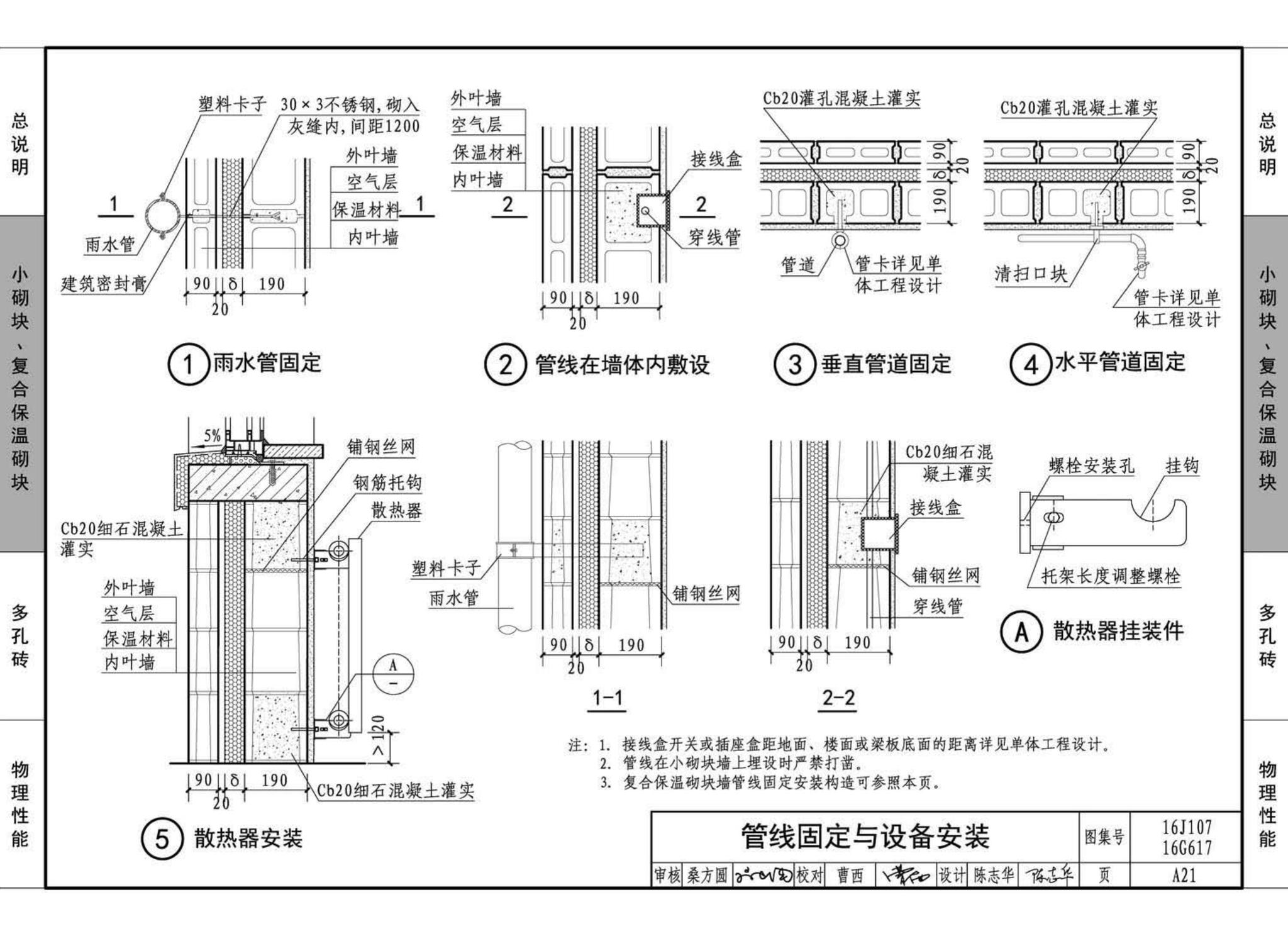 16G617、16J107--夹心保温墙建筑与结构构造