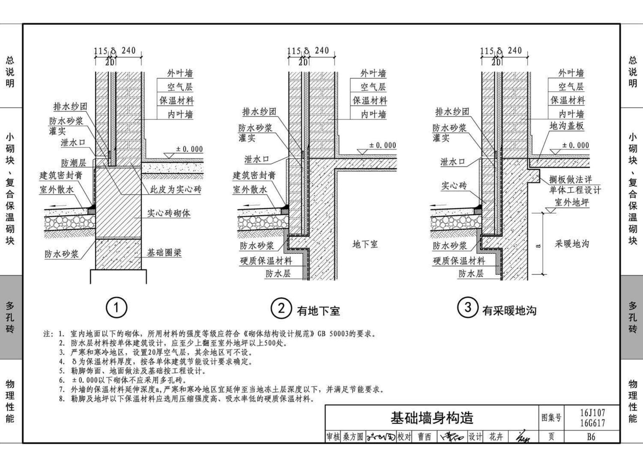 16G617、16J107--夹心保温墙建筑与结构构造