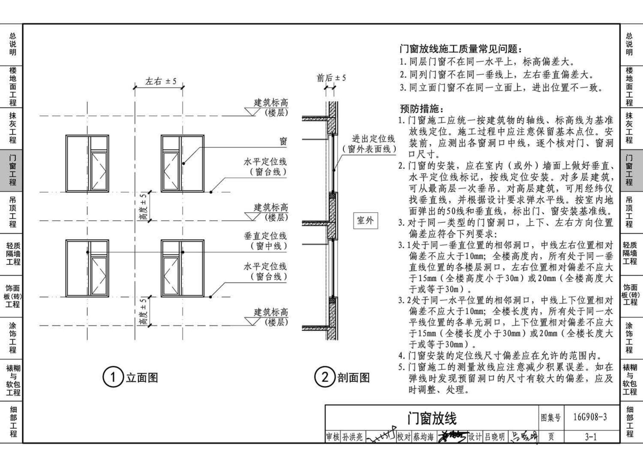 16G908-3--建筑工程施工质量常见问题预防措施（装饰装修工程）