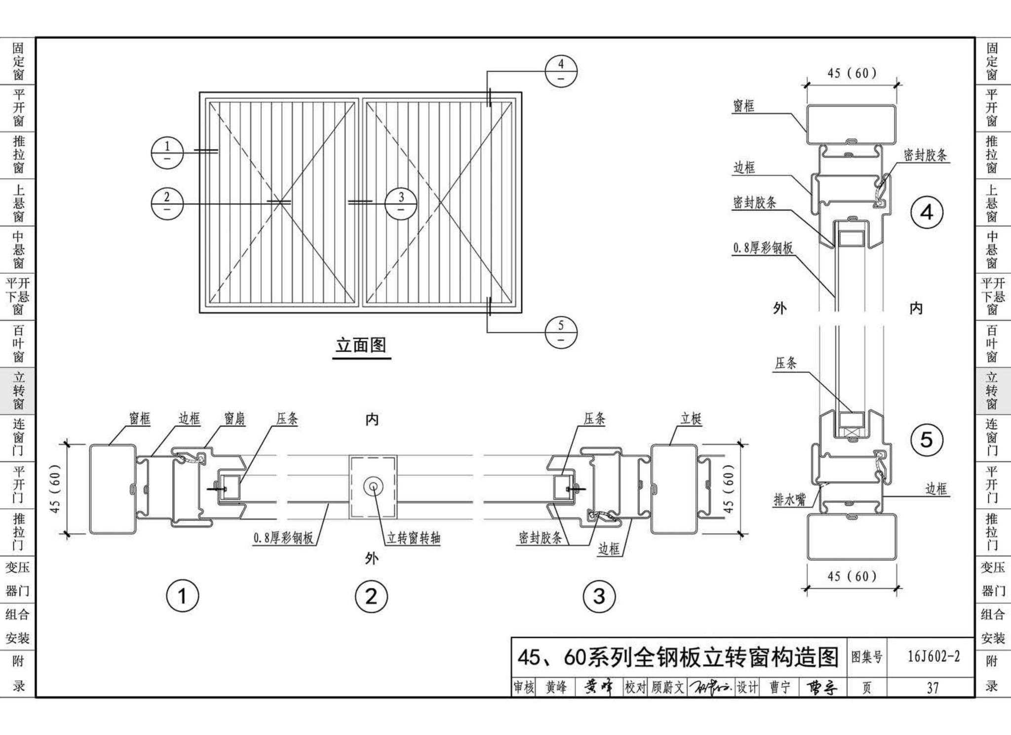 16J602-2--彩色涂层钢板门窗