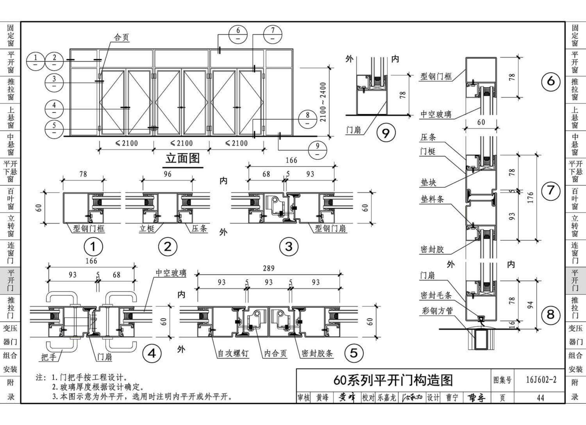 16J602-2--彩色涂层钢板门窗