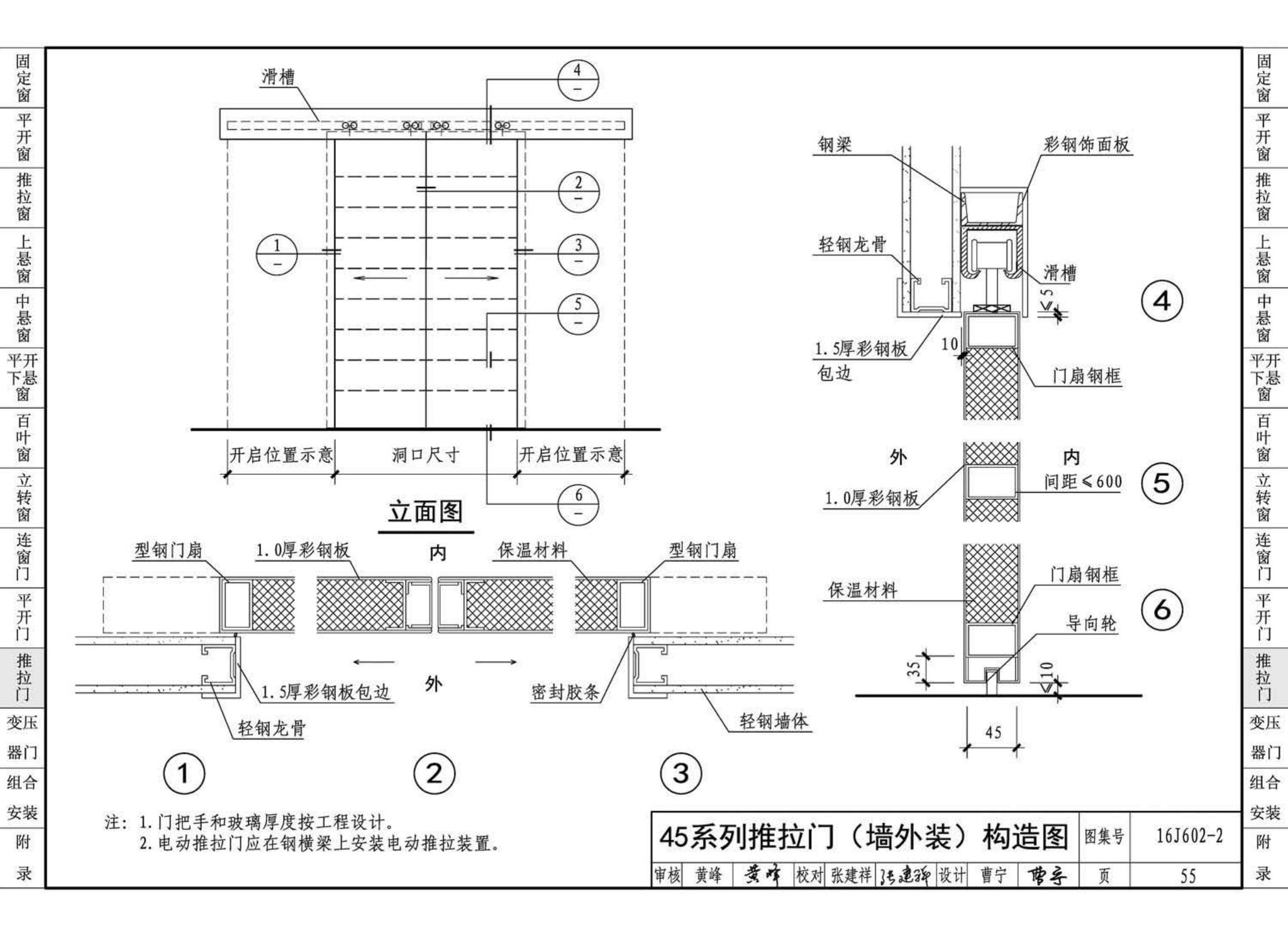 16J602-2--彩色涂层钢板门窗