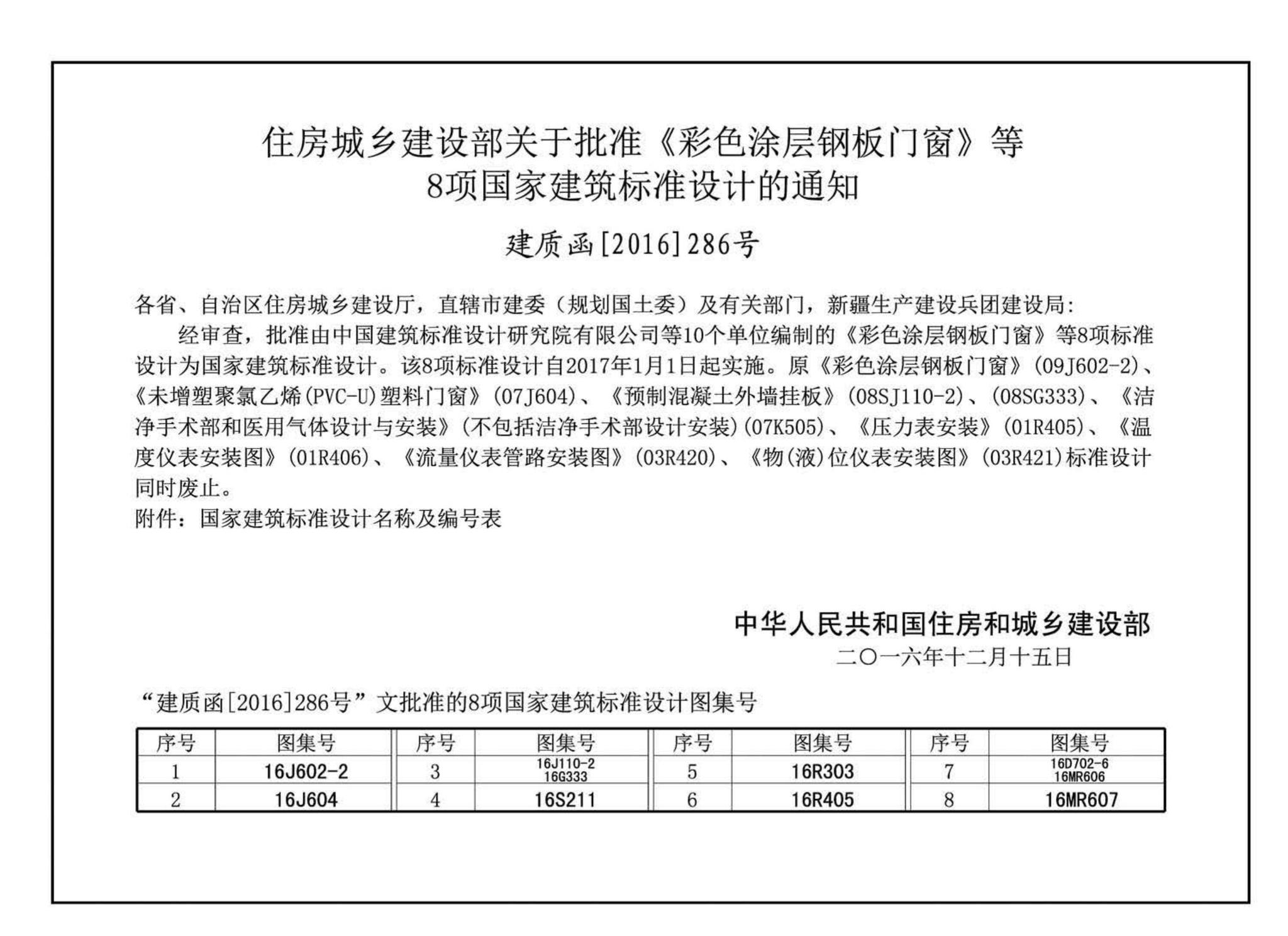 16J602-2--彩色涂层钢板门窗