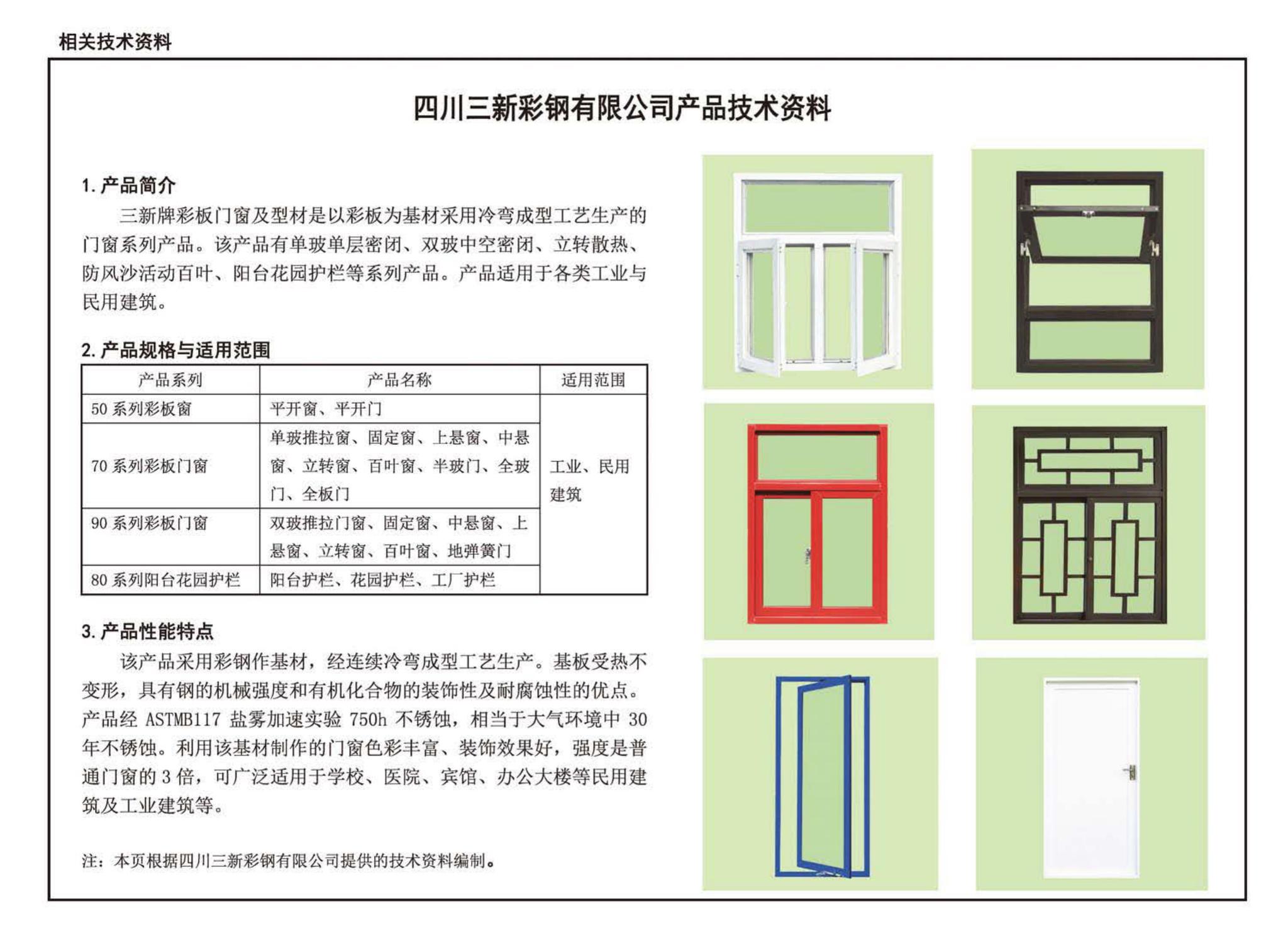 16J602-2--彩色涂层钢板门窗