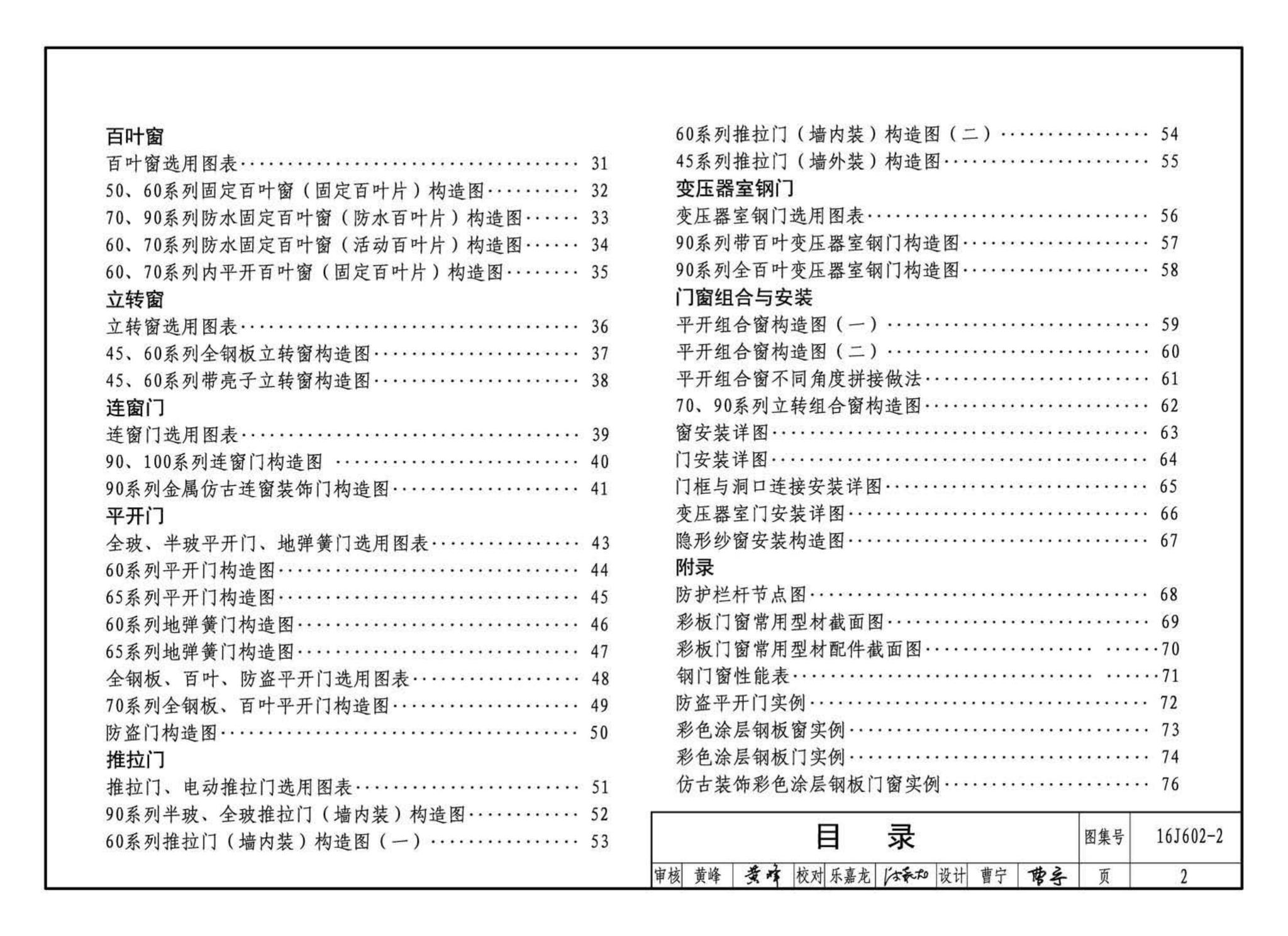 16J602-2--彩色涂层钢板门窗