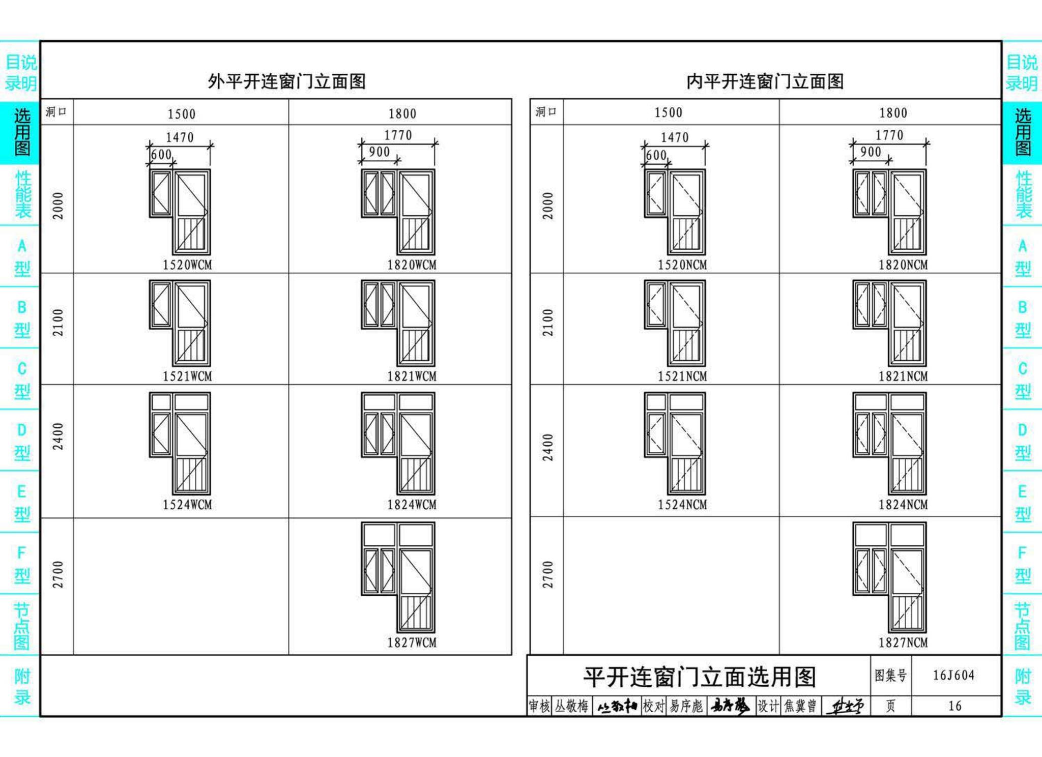 16J604--塑料门窗