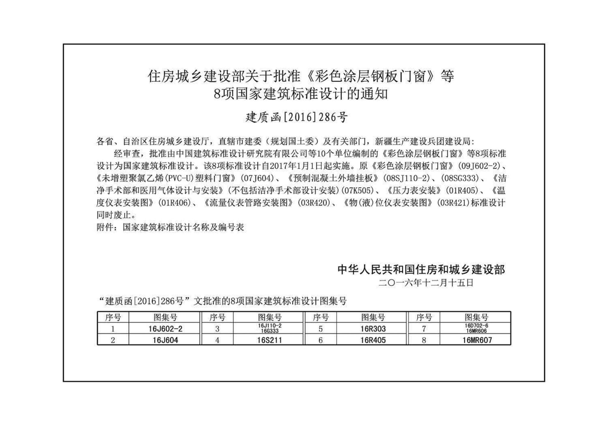 16J604--塑料门窗