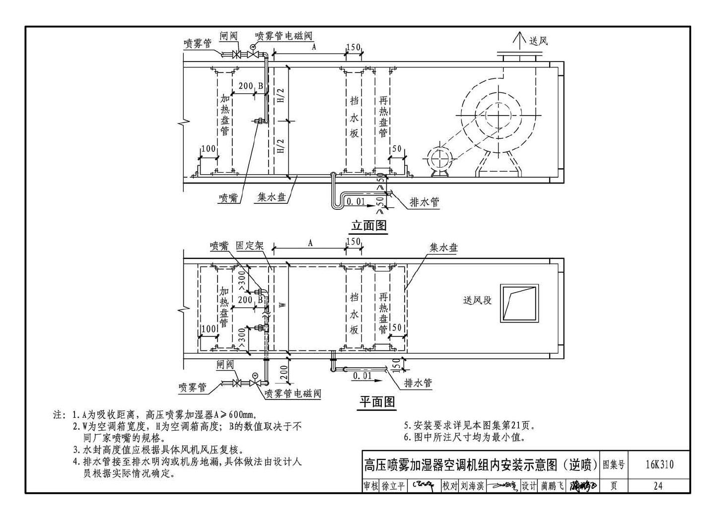 16K310--空调系统用加湿装置选用与安装