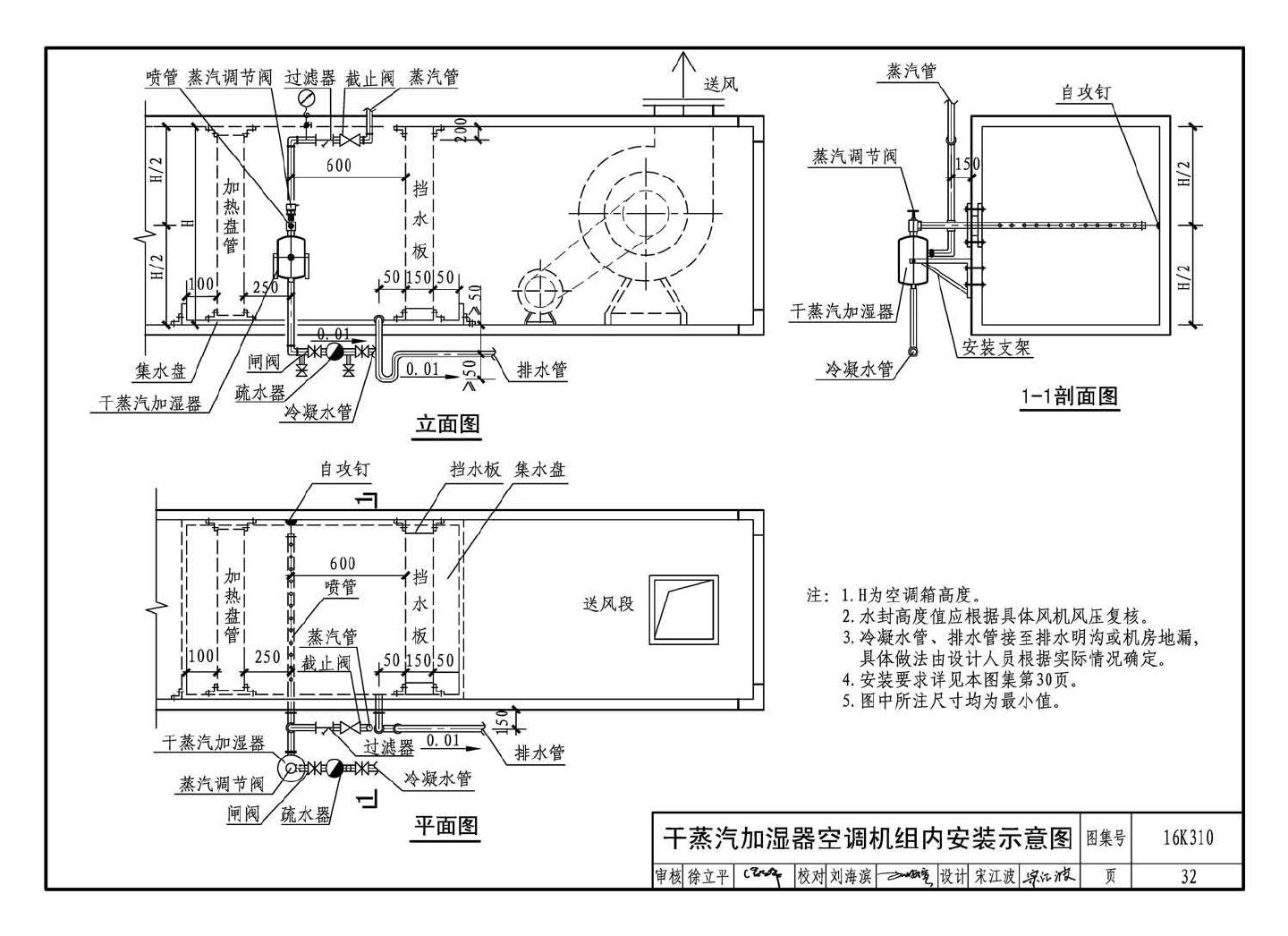 16K310--空调系统用加湿装置选用与安装