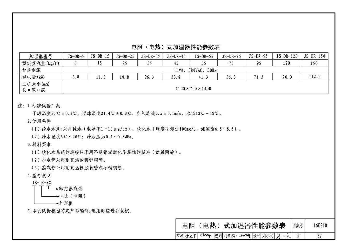 16K310--空调系统用加湿装置选用与安装