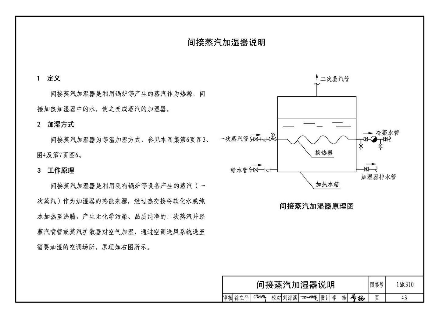 16K310--空调系统用加湿装置选用与安装