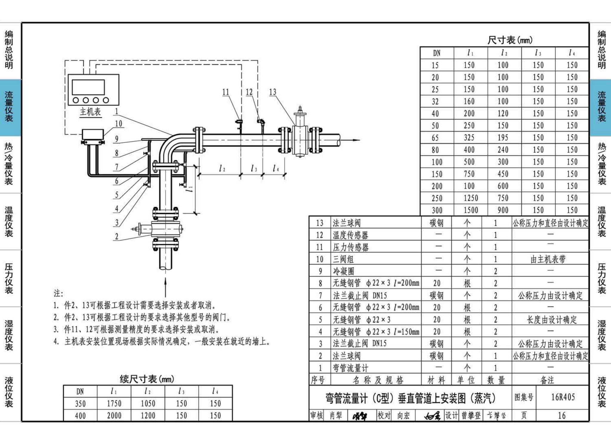 16R405--暖通动力常用仪表安装