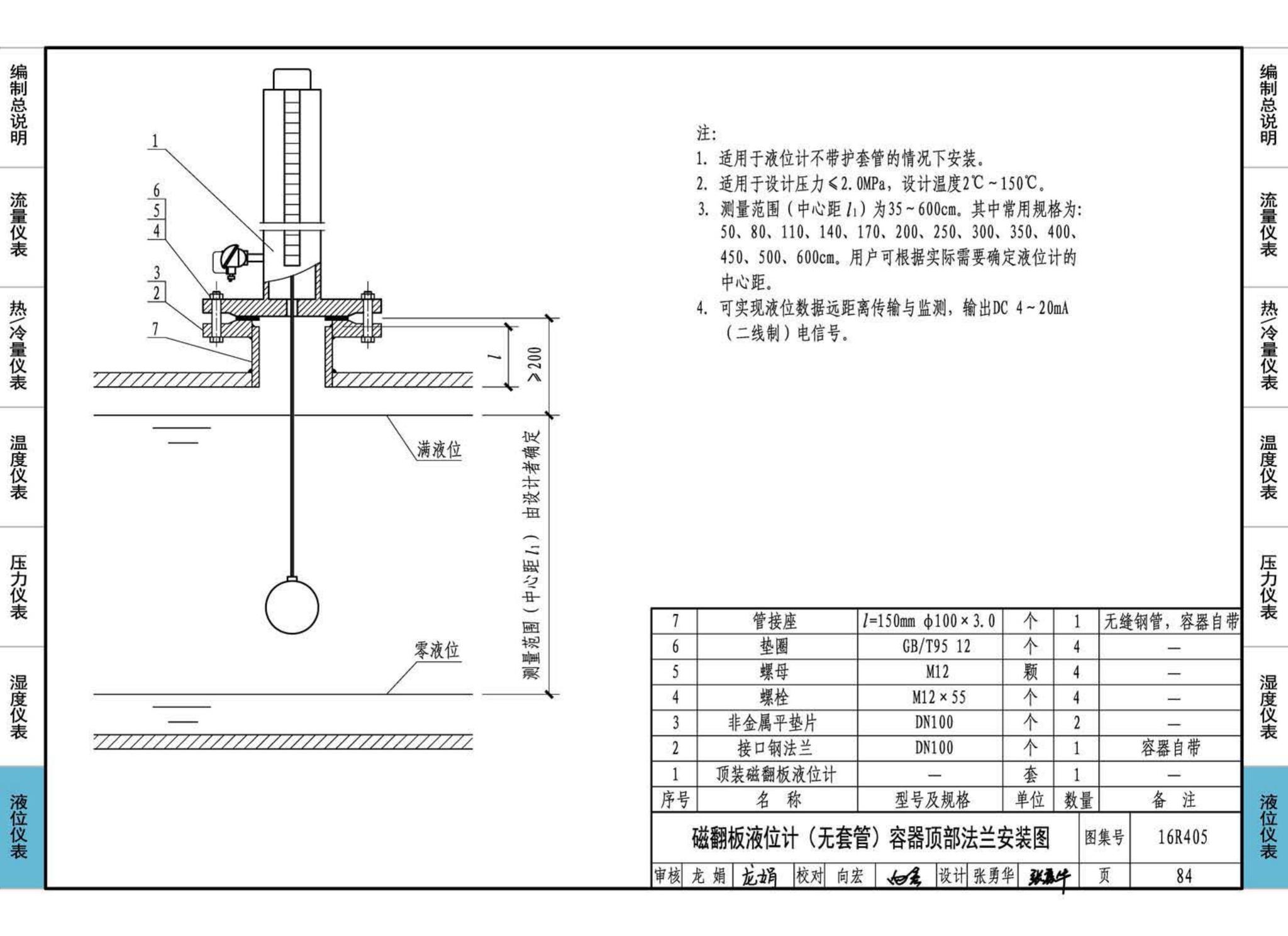 16R405--暖通动力常用仪表安装