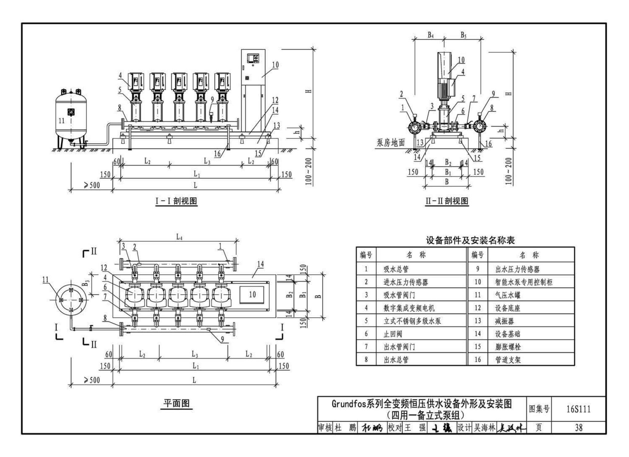 16S111--变频调速供水设备选用与安装