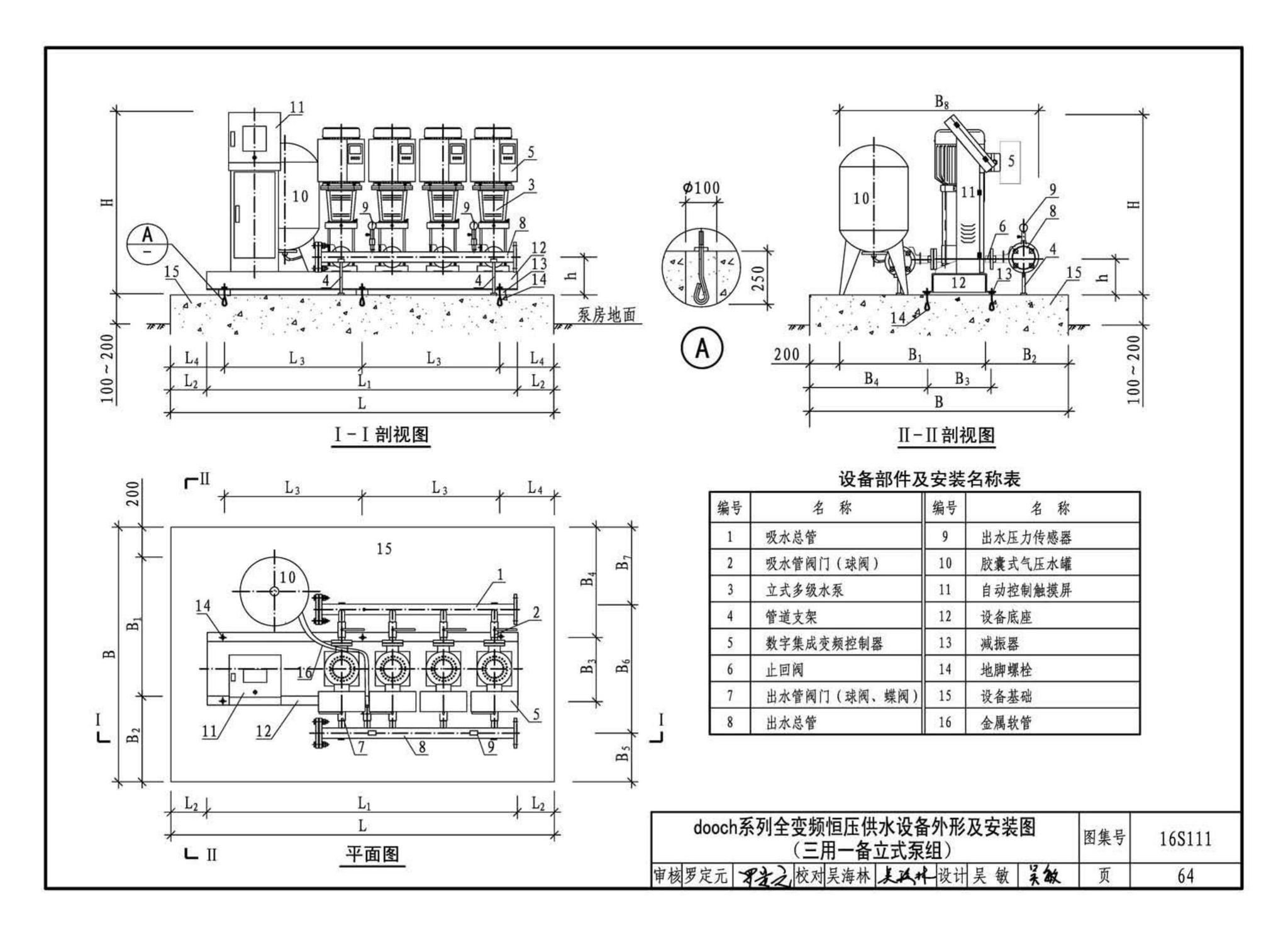 16S111--变频调速供水设备选用与安装