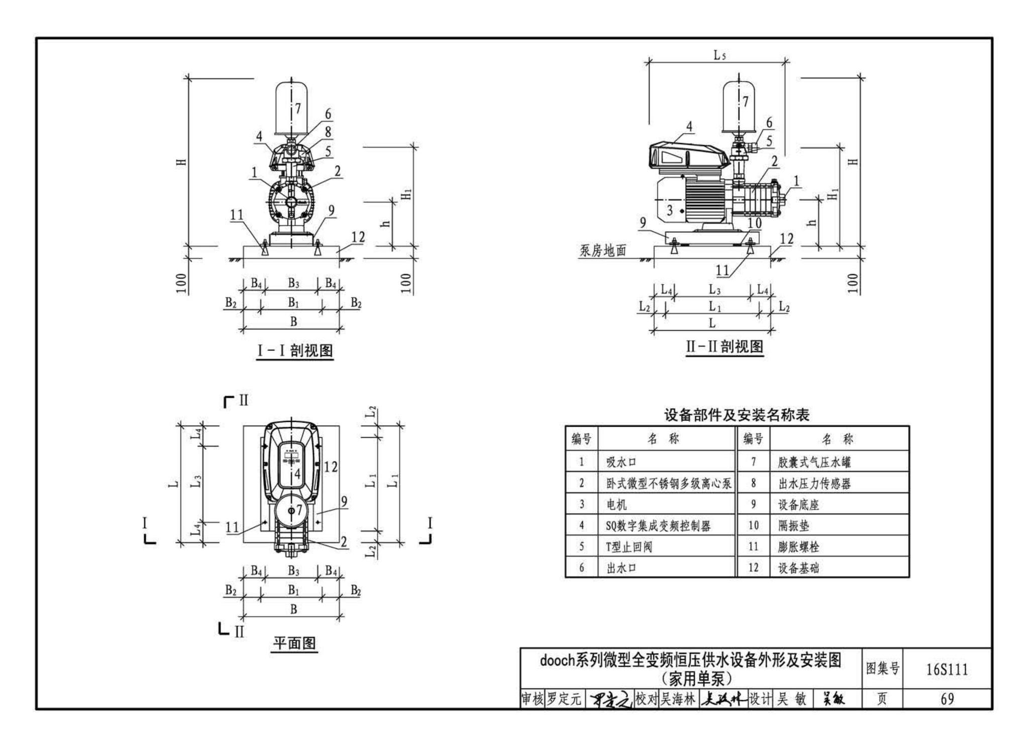 16S111--变频调速供水设备选用与安装