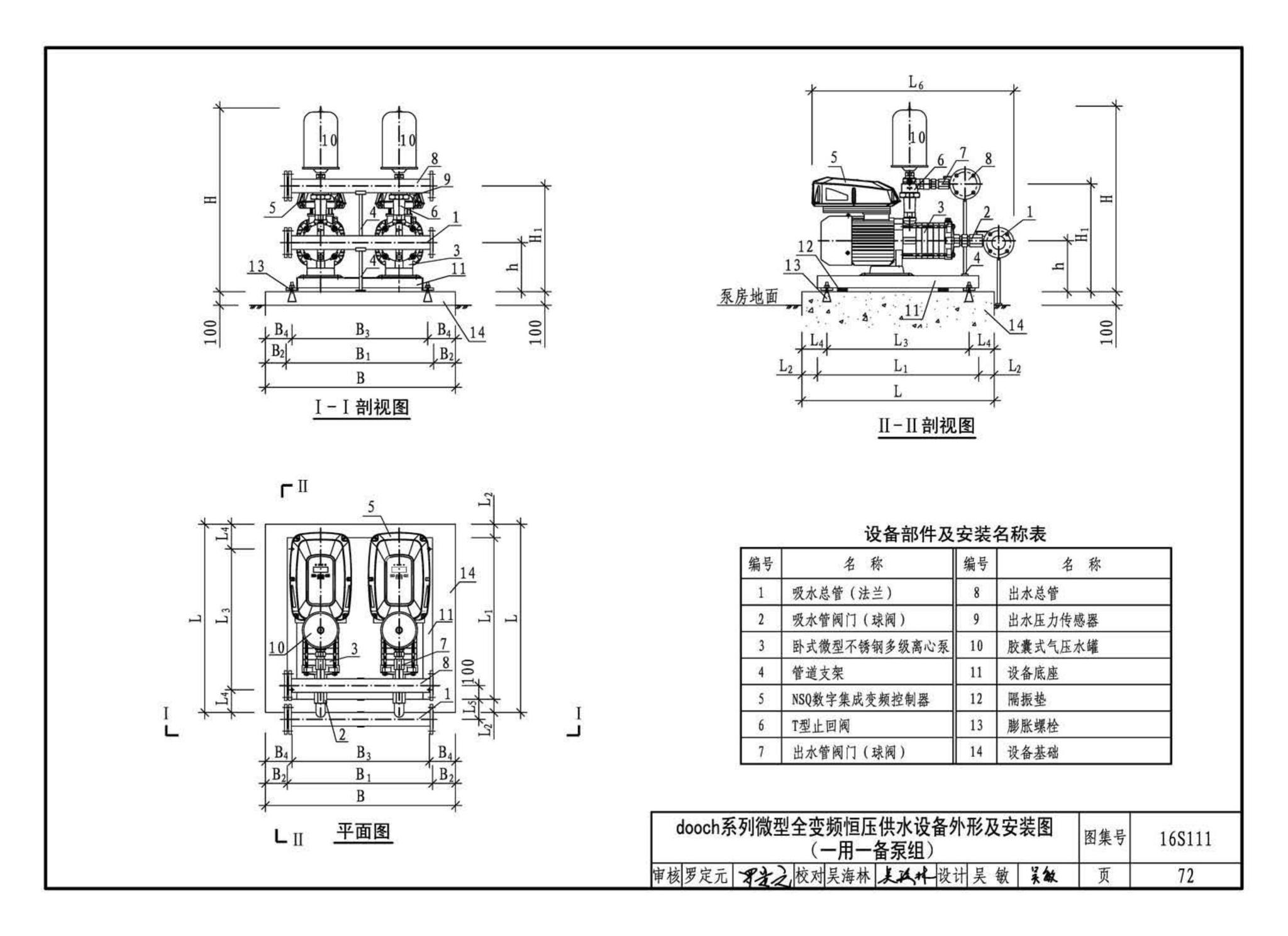 16S111--变频调速供水设备选用与安装