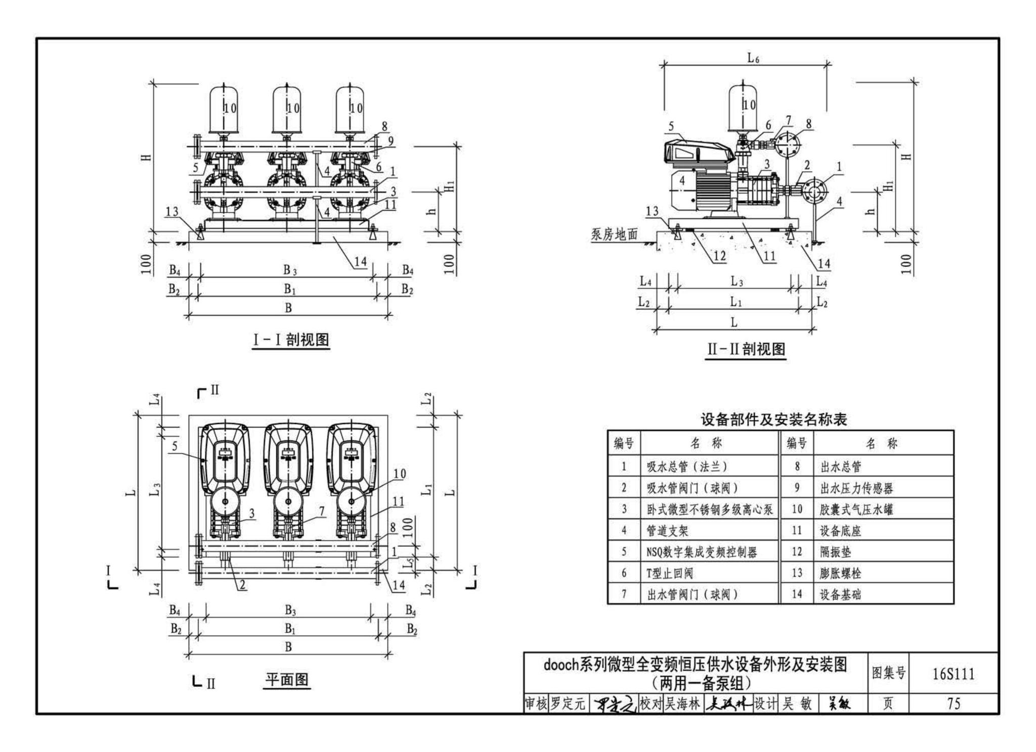 16S111--变频调速供水设备选用与安装