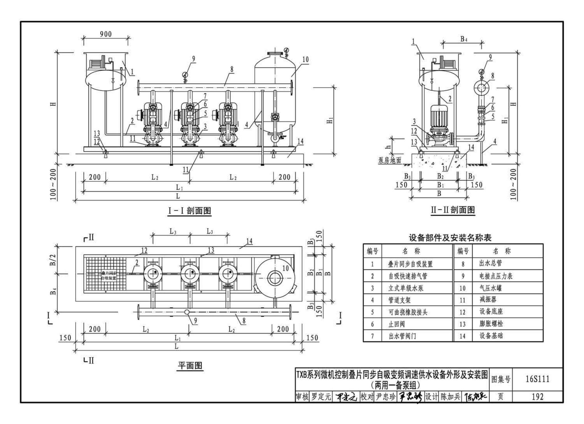 16S111--变频调速供水设备选用与安装