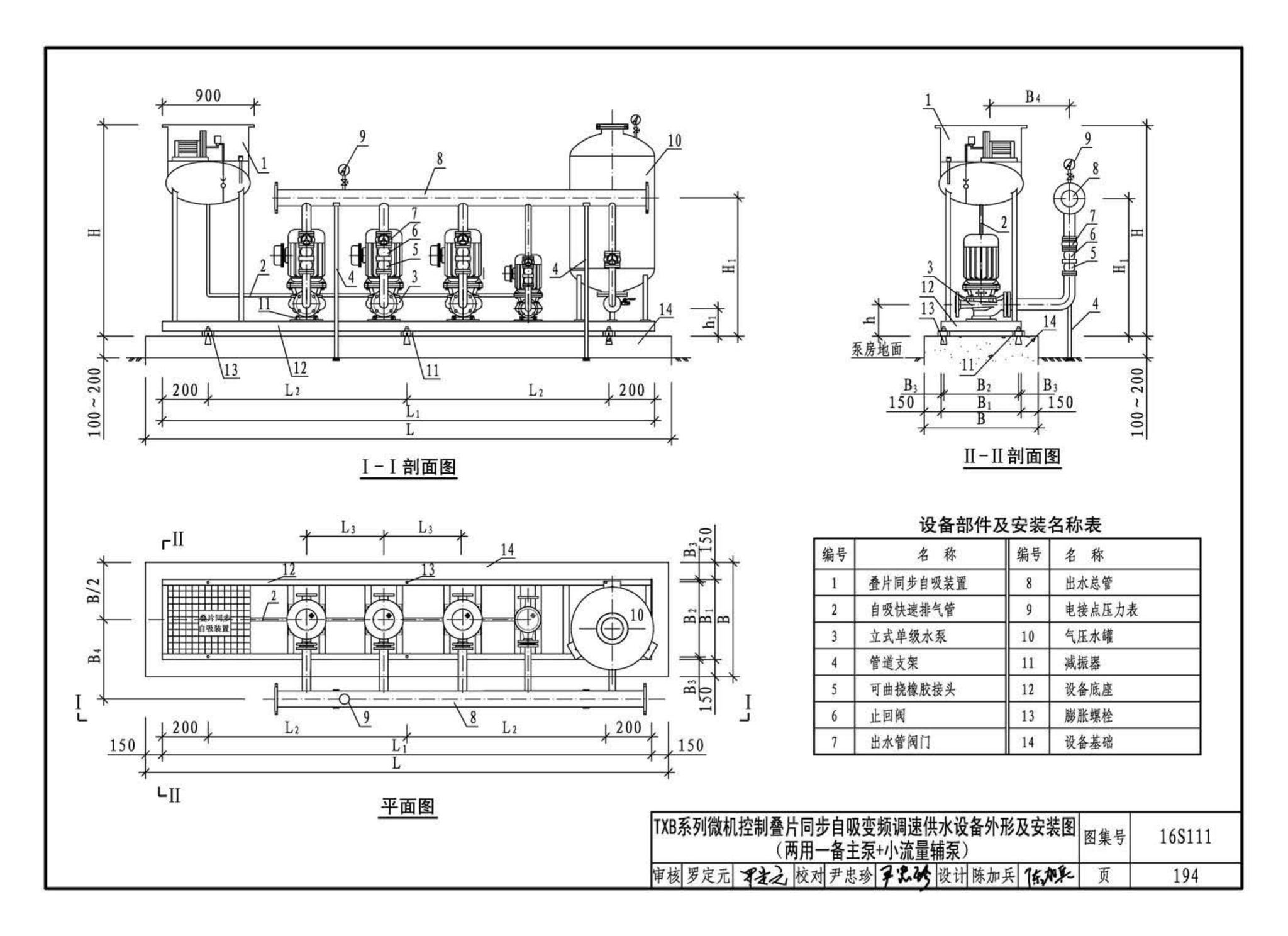 16S111--变频调速供水设备选用与安装