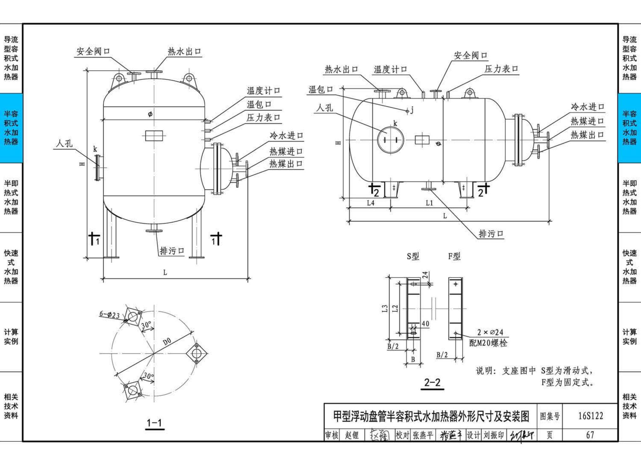 16S122--水加热器选用及安装