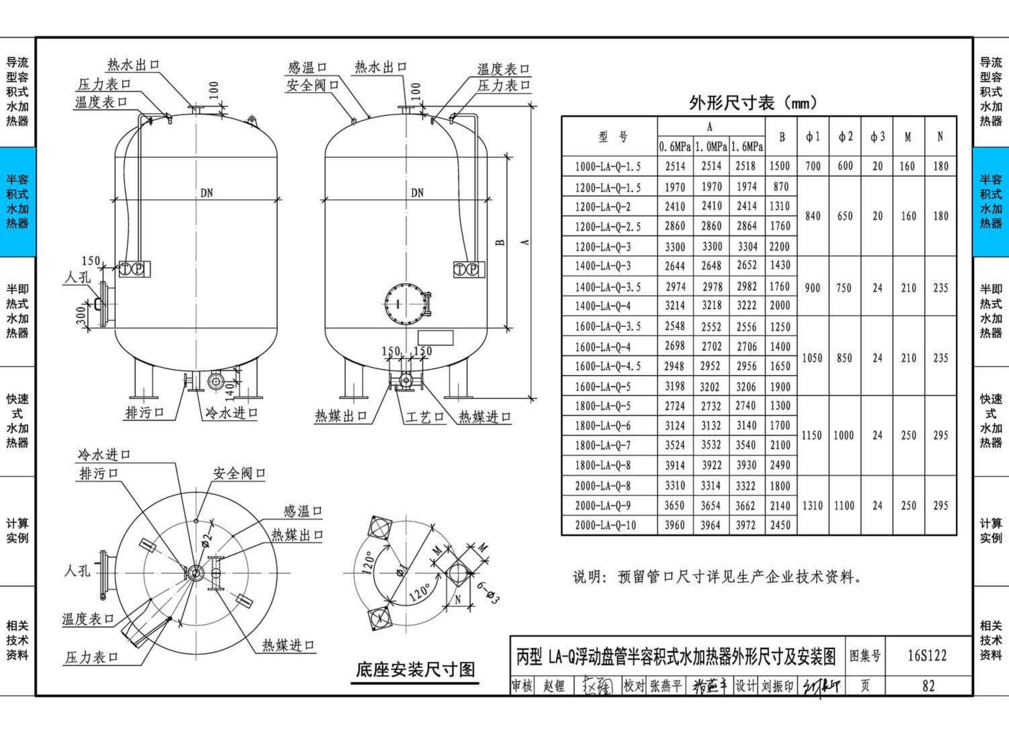 16S122--水加热器选用及安装