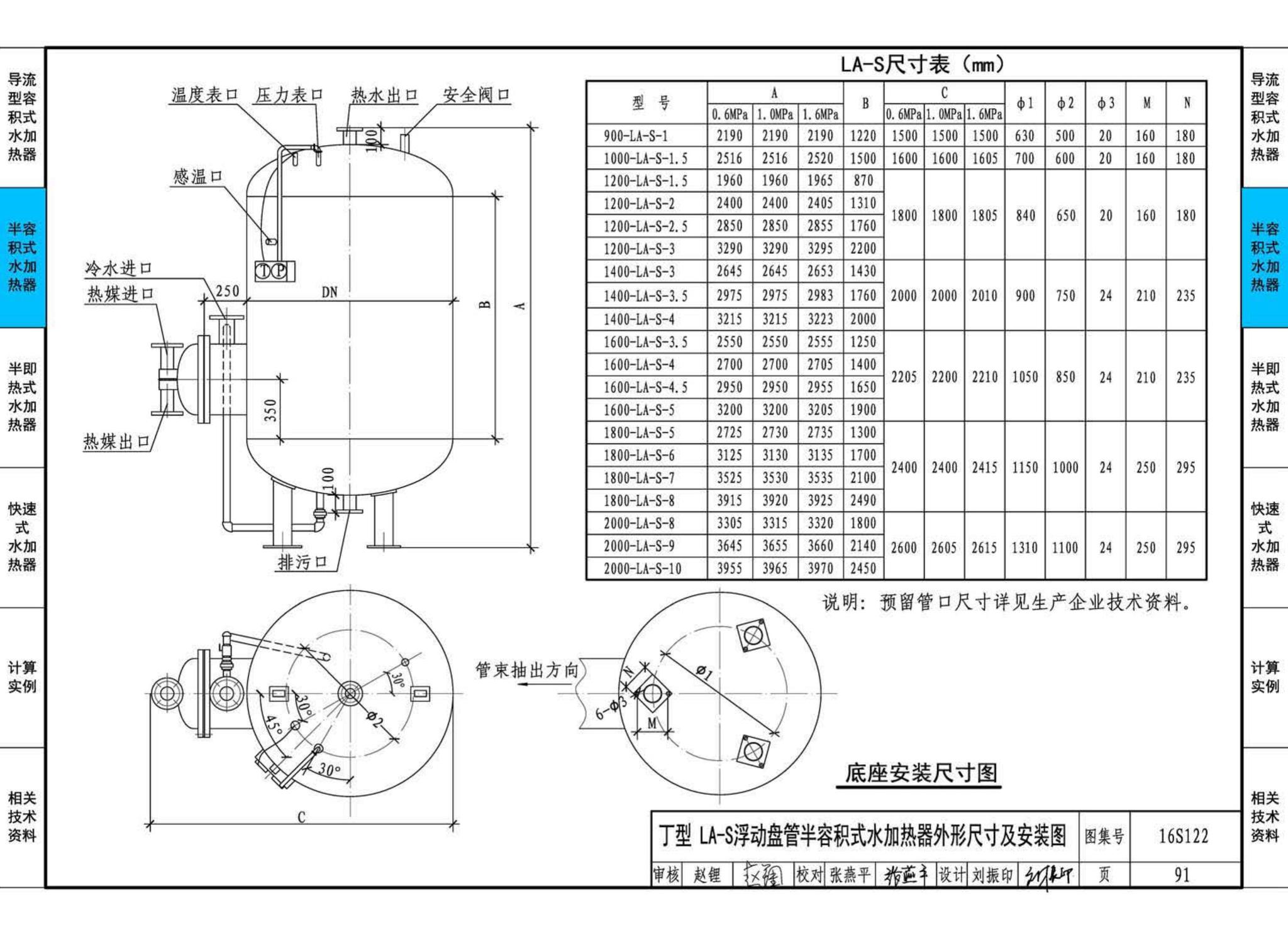 16S122--水加热器选用及安装